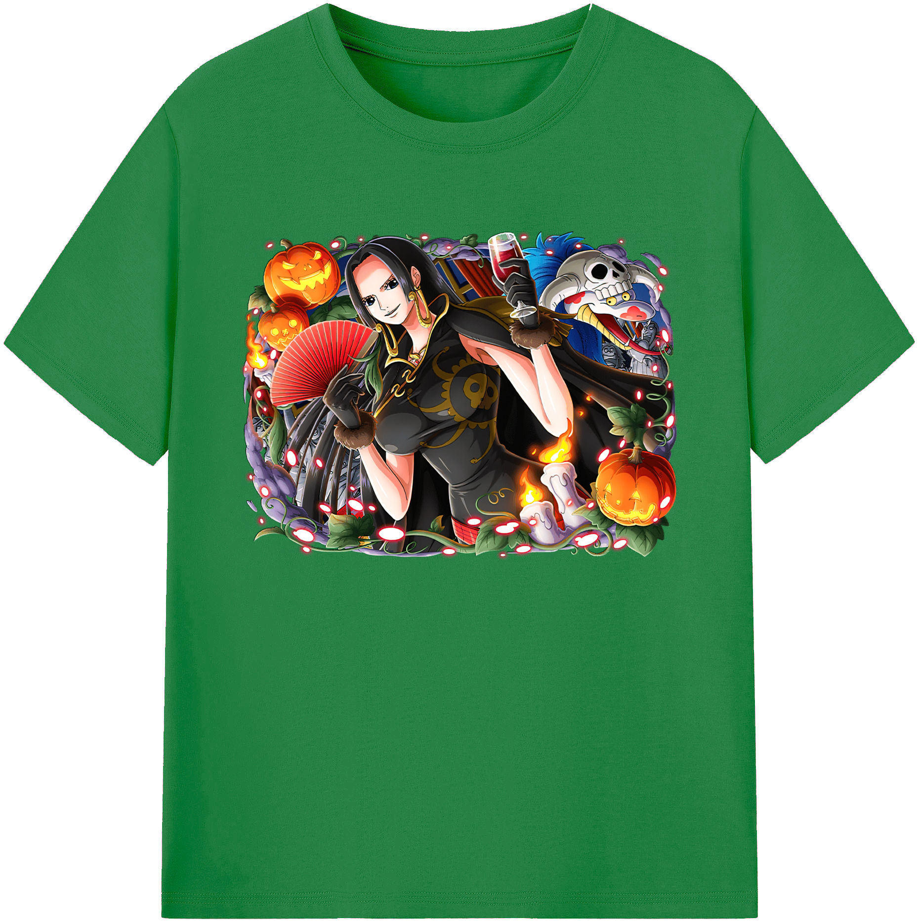 ワンピース ボア・ハンコック ONE PIECE Boa·Hancock 綿100％ メンズ半袖Tシャツ｜肌触りやわらか＆通気性