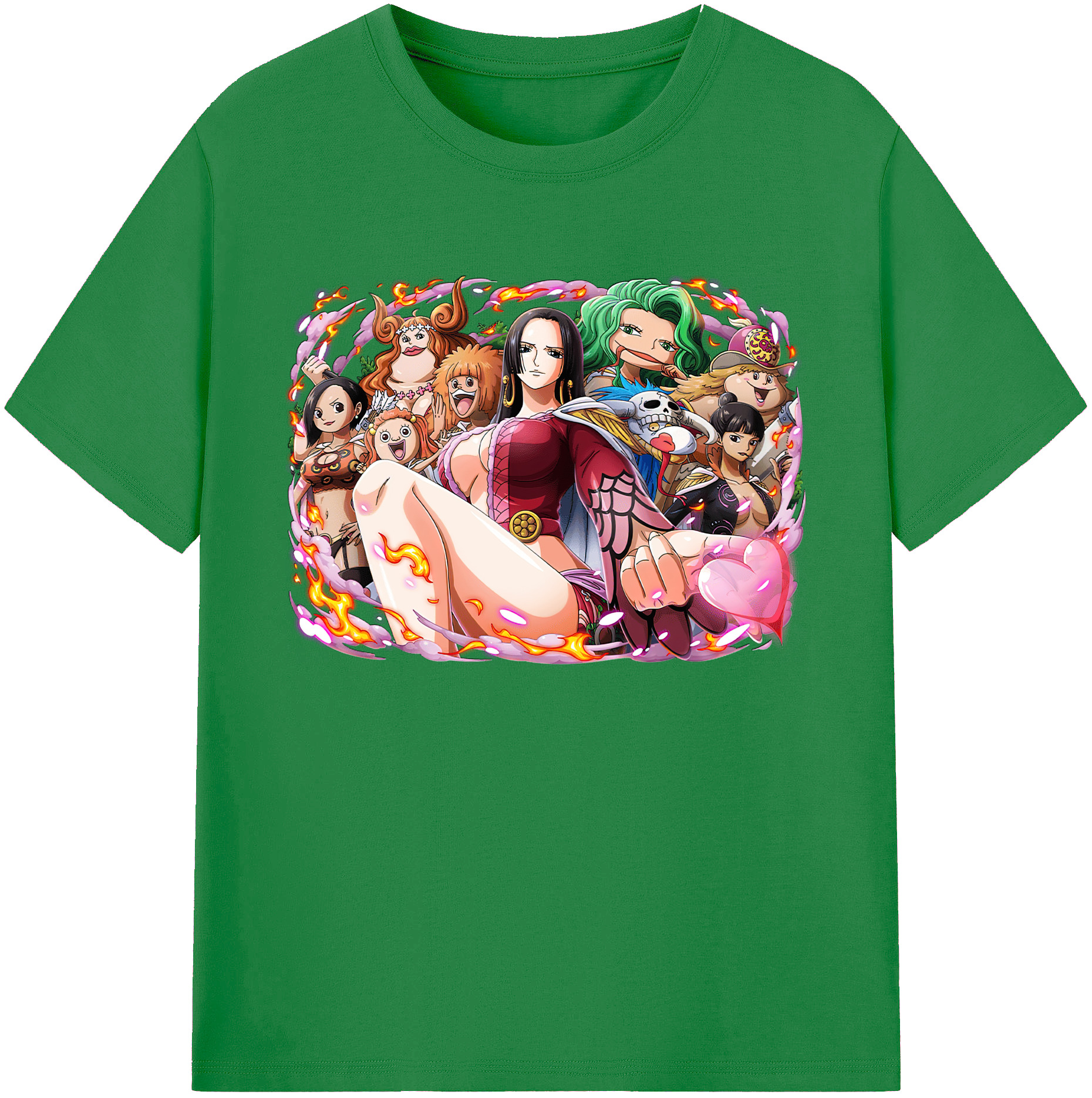 ワンピース ボア・ハンコック ONE PIECE Boa·Hancock 綿100％ メンズ半袖Tシャツ｜肌触りやわらか＆通気性