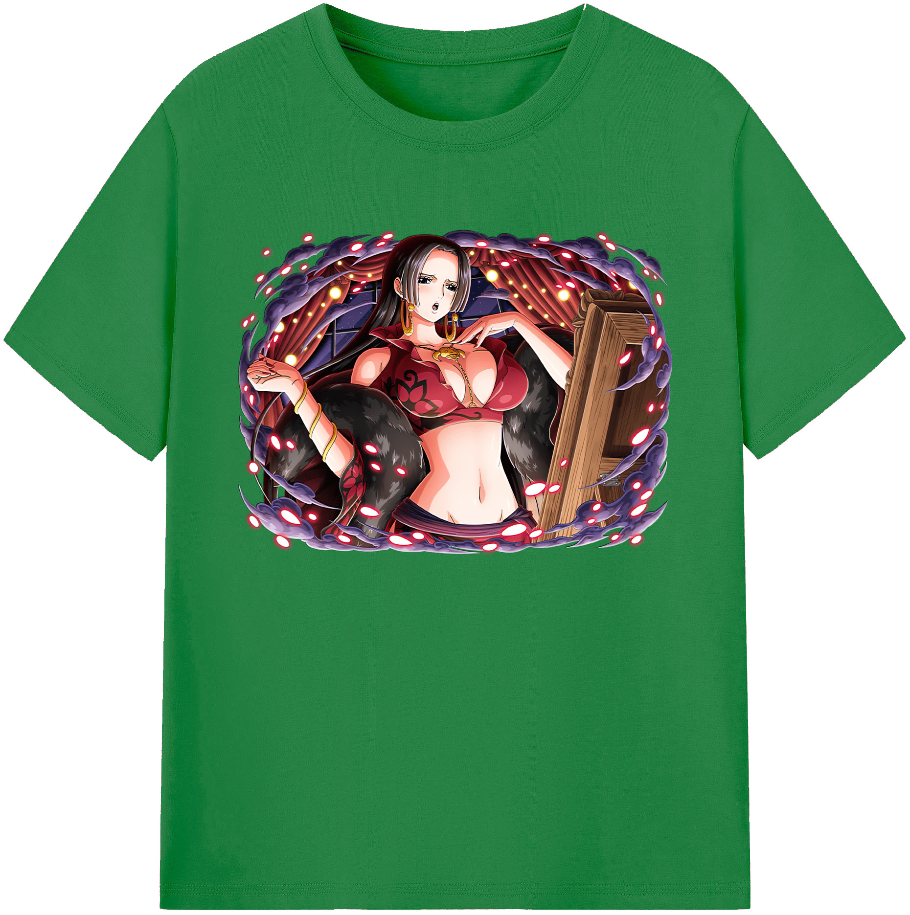 ワンピース ボア・ハンコック ONE PIECE Boa·Hancock 綿100％ メンズ半袖Tシャツ｜肌触りやわらか＆通気性