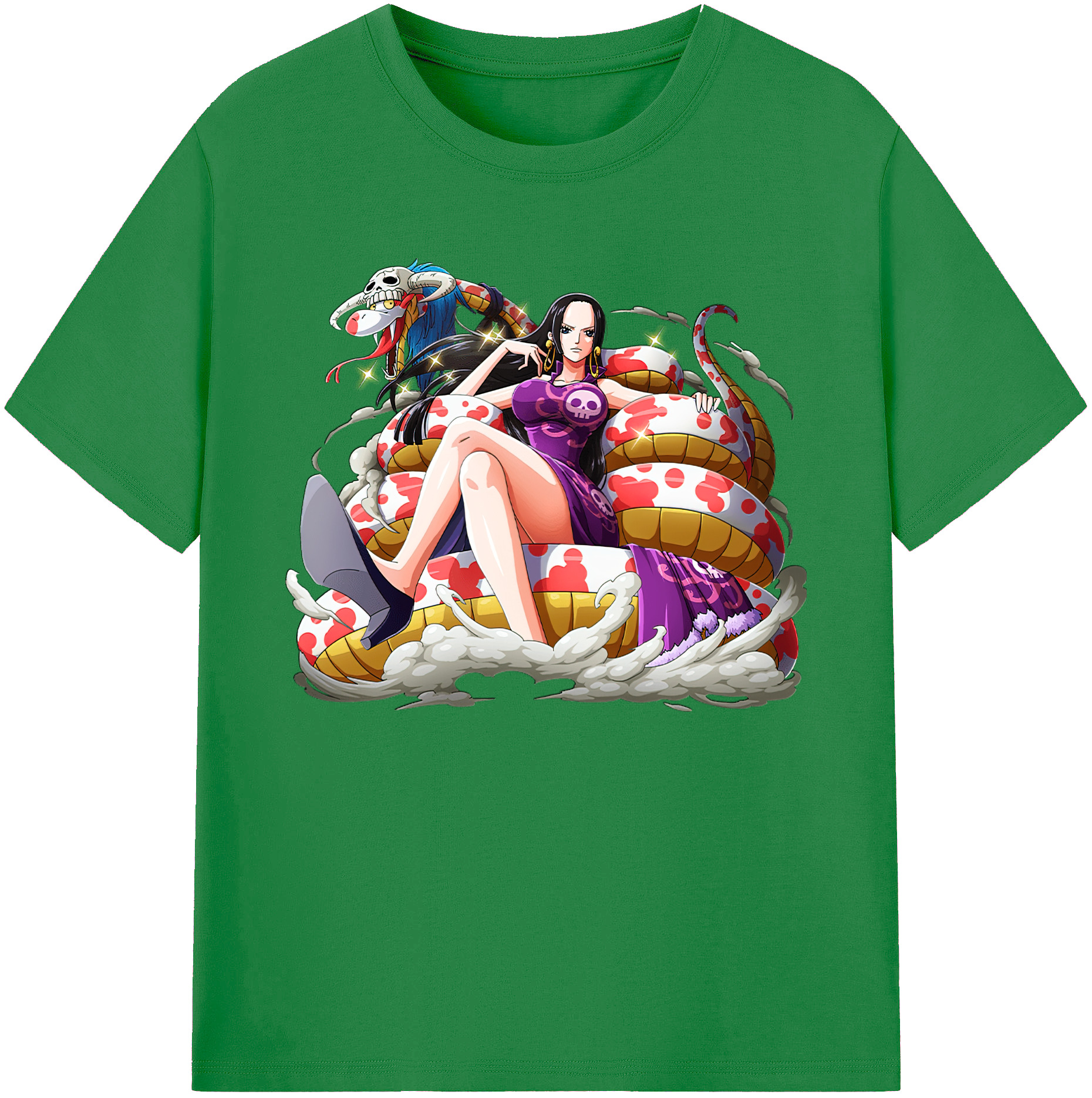 ワンピース ボア・ハンコック ONE PIECE Boa·Hancock 綿100％ メンズ半袖Tシャツ｜肌触りやわらか＆通気性