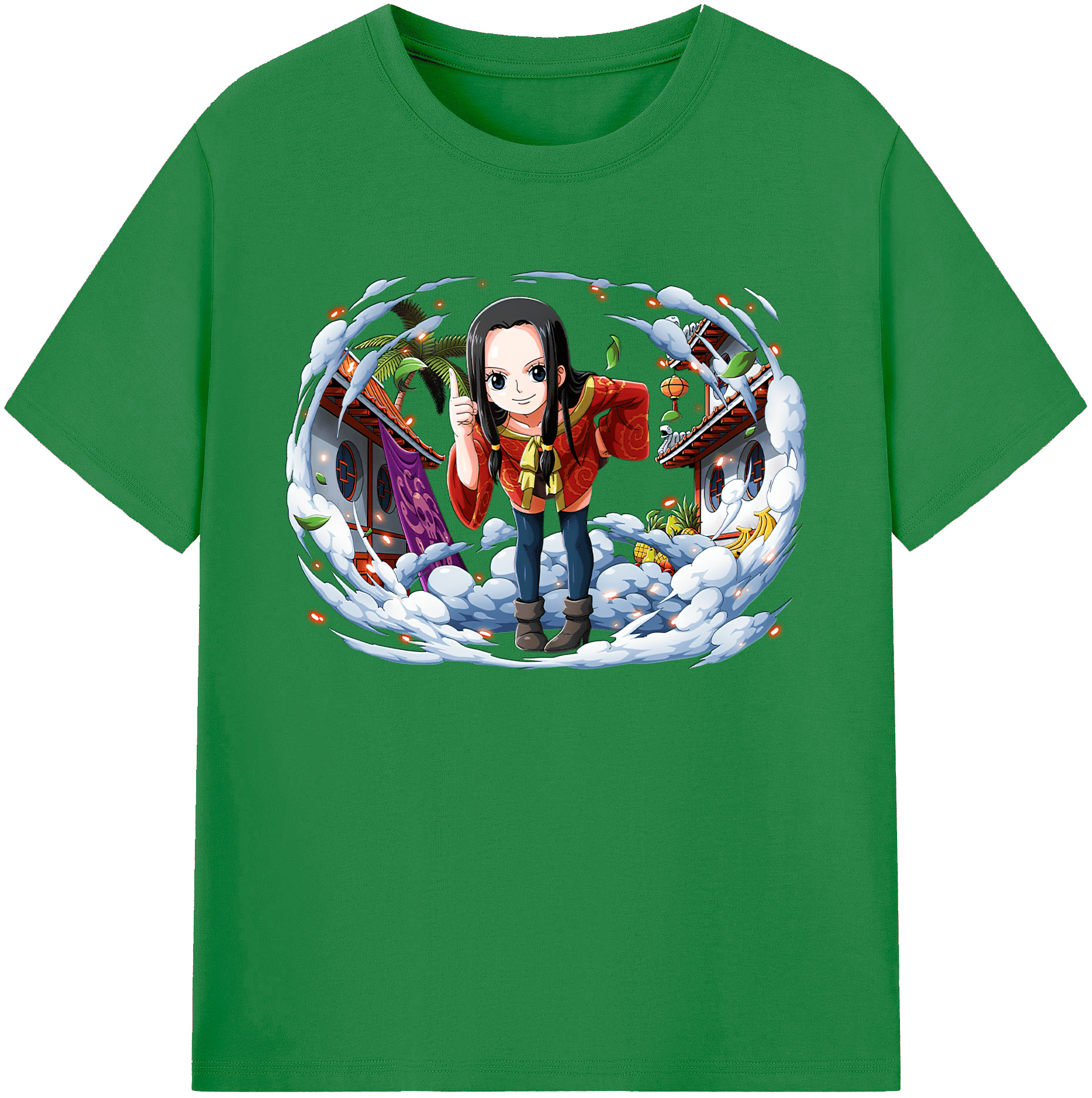 ワンピース ボア・ハンコック ONE PIECE Boa·Hancock 綿100％ メンズ半袖Tシャツ｜肌触りやわらか＆通気性