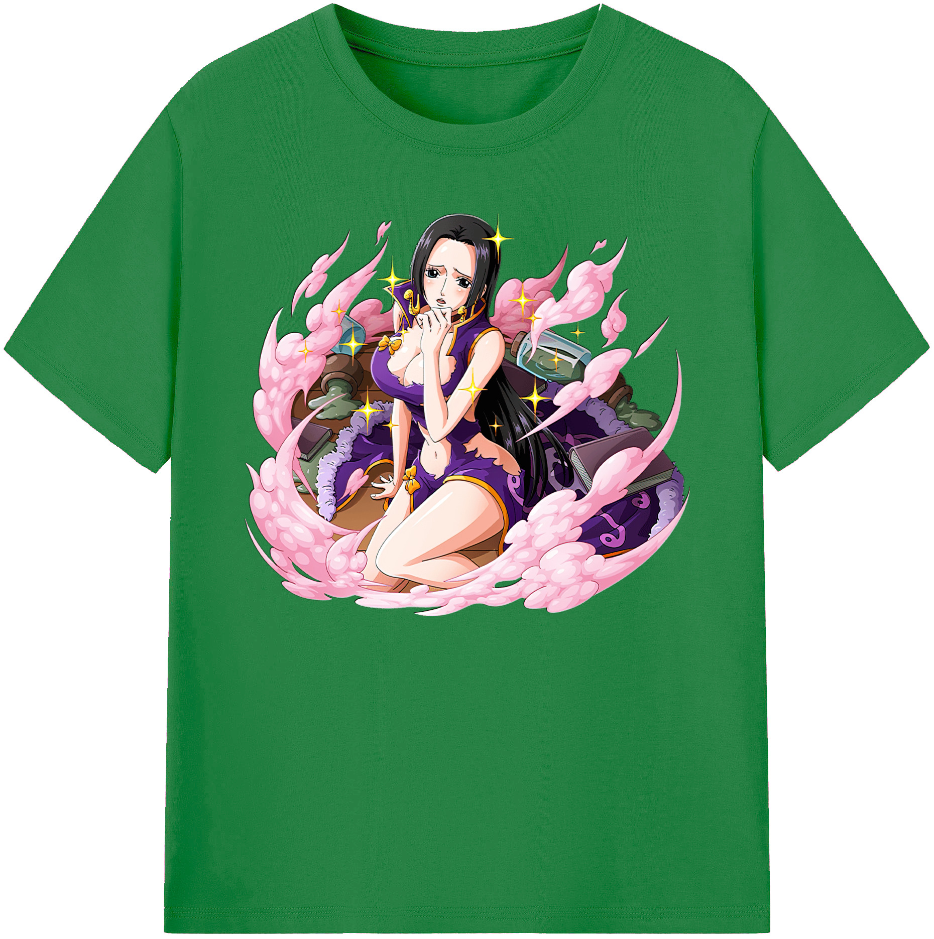 ワンピース ボア・ハンコック ONE PIECE Boa·Hancock 綿100％ メンズ半袖Tシャツ｜肌触りやわらか＆通気性