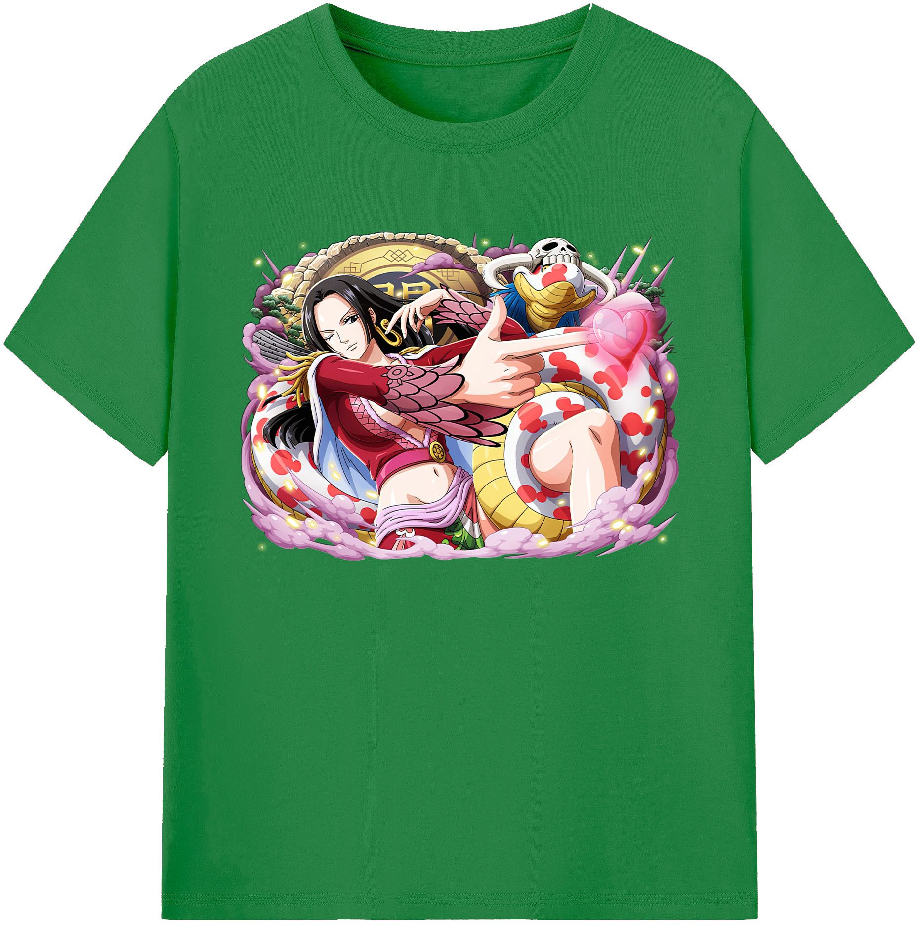 ワンピース ボア・ハンコック ONE PIECE Boa·Hancock 綿100％ メンズ半袖Tシャツ｜肌触りやわらか＆通気性