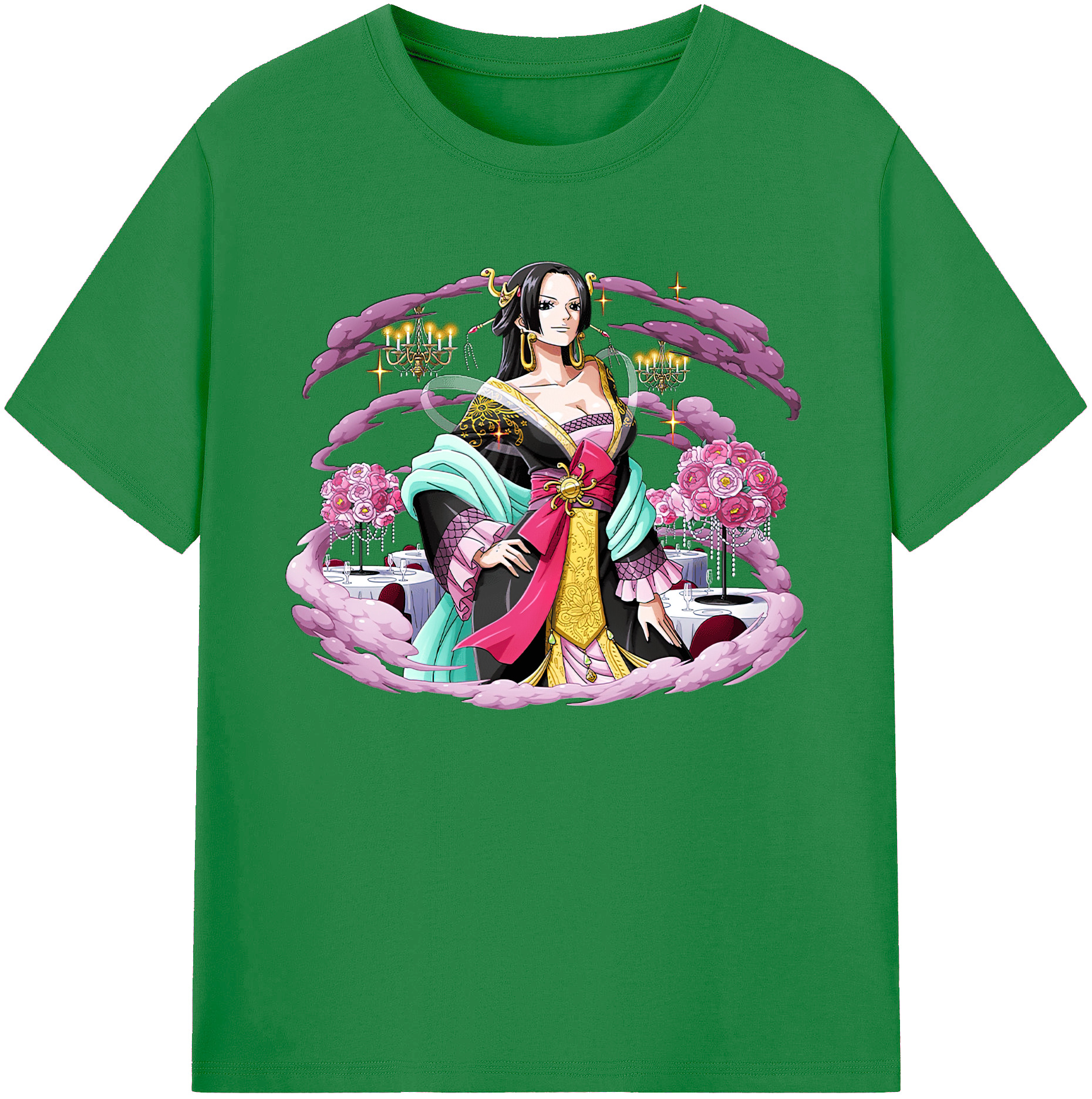 ワンピース ボア・ハンコック ONE PIECE Boa·Hancock 綿100％ メンズ半袖Tシャツ｜肌触りやわらか＆通気性
