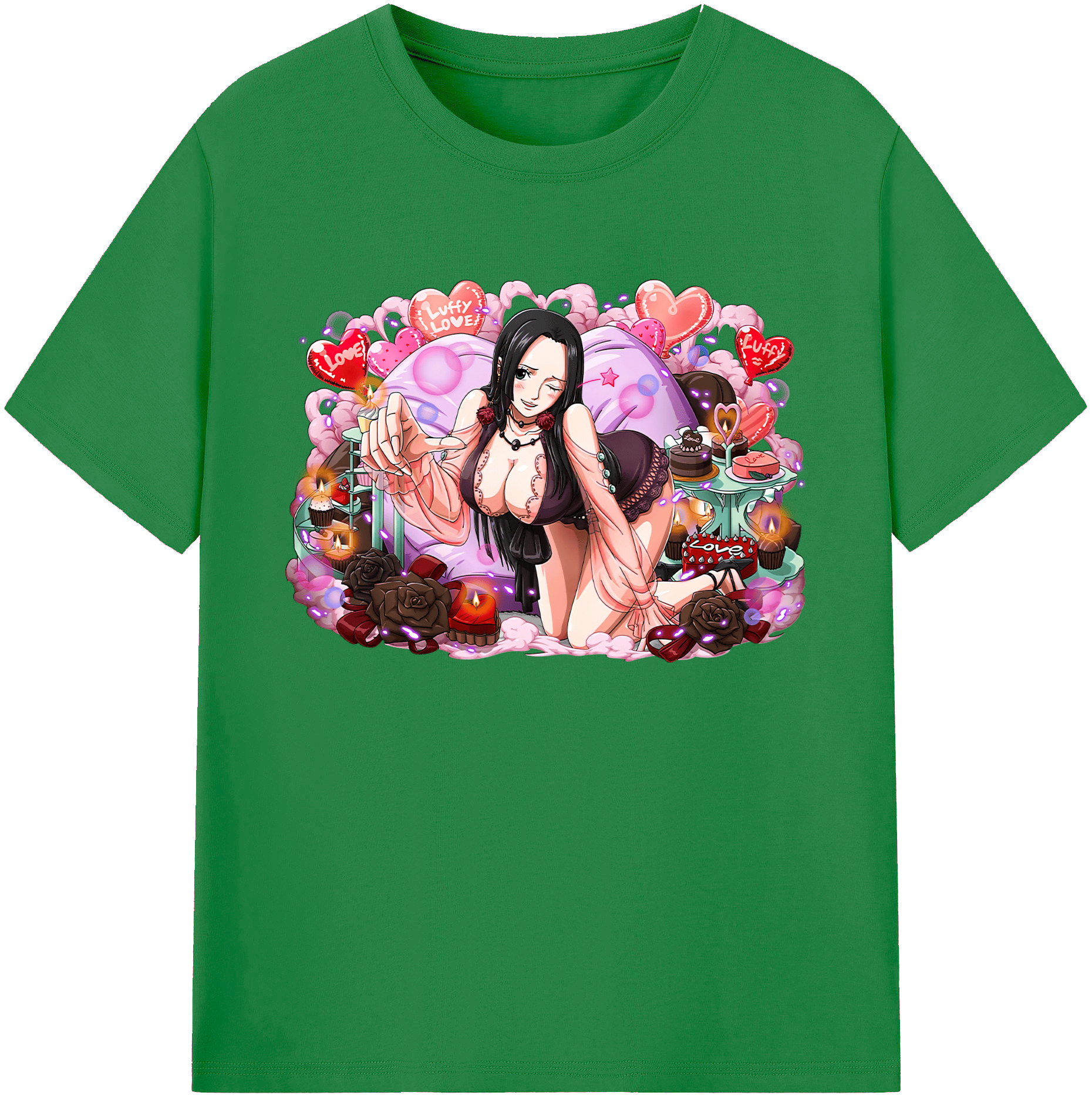 ワンピース ボア・ハンコック ONE PIECE Boa·Hancock 綿100％ メンズ半袖Tシャツ｜肌触りやわらか＆通気性