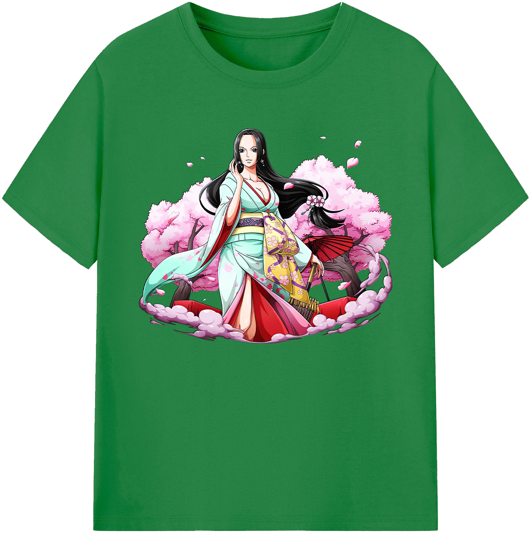 ワンピース ボア・ハンコック ONE PIECE Boa·Hancock 綿100％ メンズ半袖Tシャツ｜肌触りやわらか＆通気性
