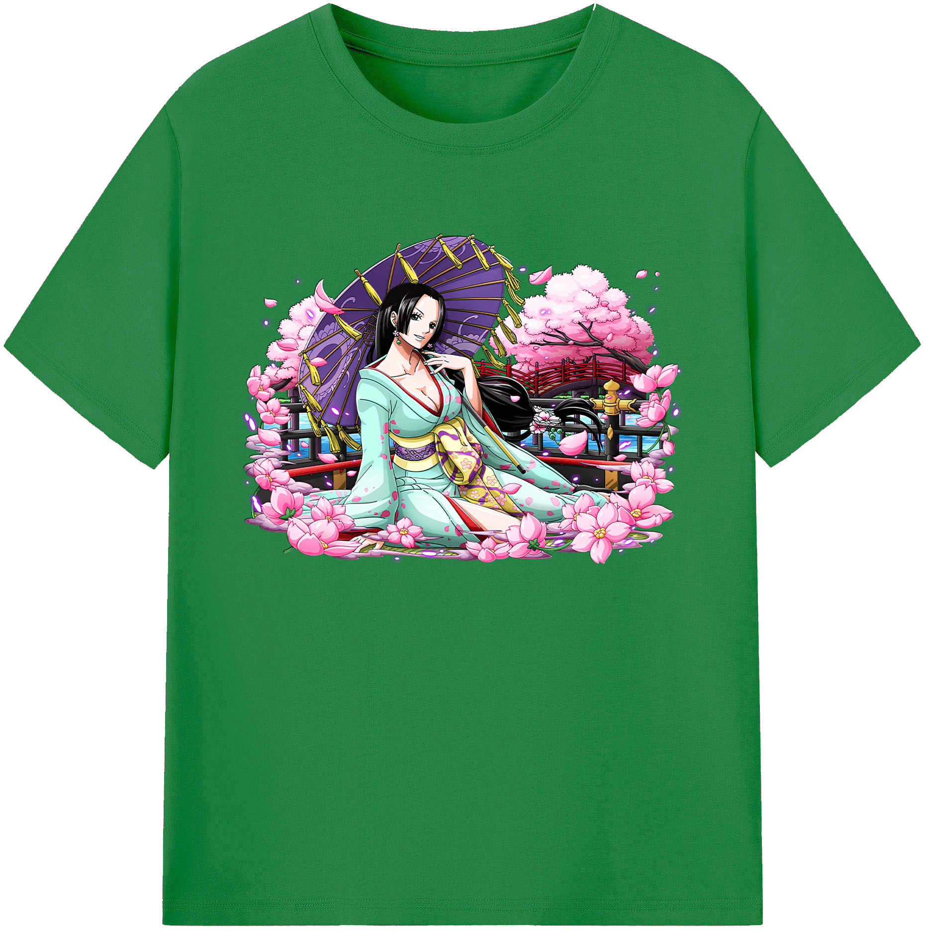 ワンピース ボア・ハンコック ONE PIECE Boa·Hancock 綿100％ メンズ半袖Tシャツ｜肌触りやわらか＆通気性