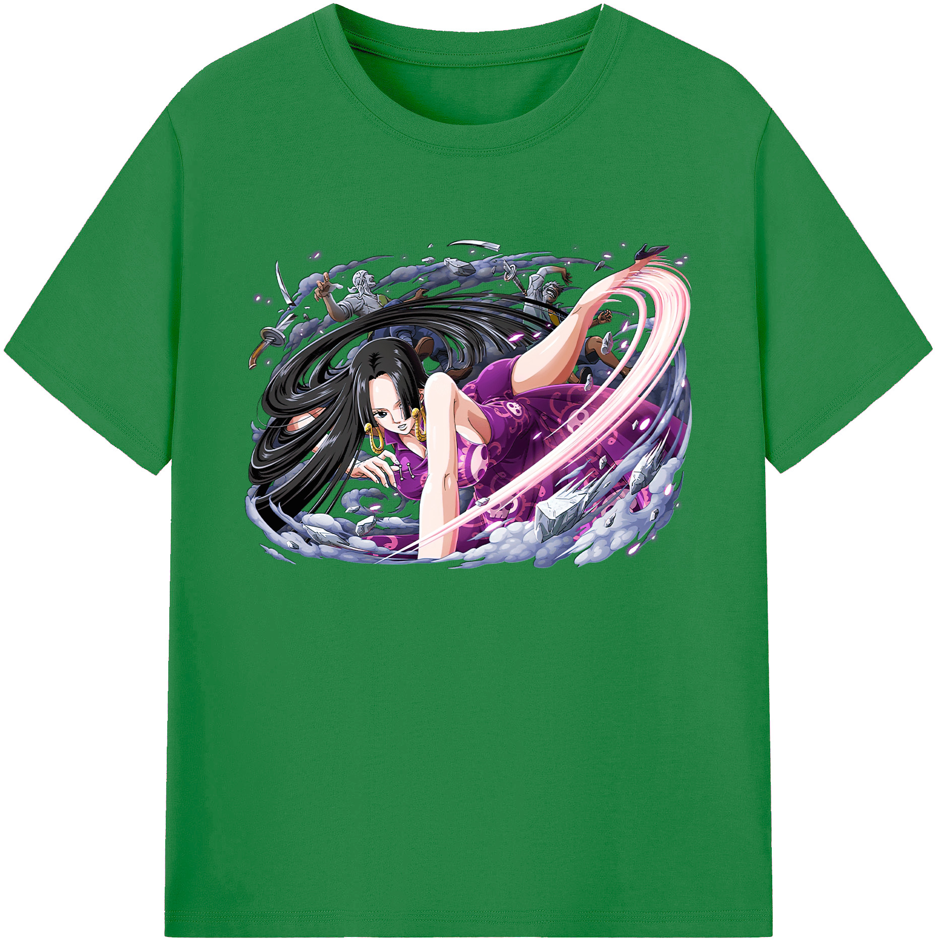 ワンピース ボア・ハンコック ONE PIECE Boa·Hancock 綿100％ メンズ半袖Tシャツ｜肌触りやわらか＆通気性