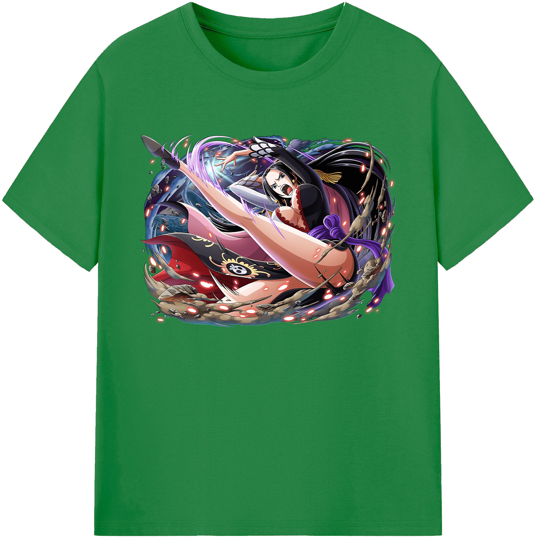 ワンピース ボア・ハンコック ONE PIECE Boa·Hancock 綿100％ メンズ半袖Tシャツ｜肌触りやわらか＆通気性