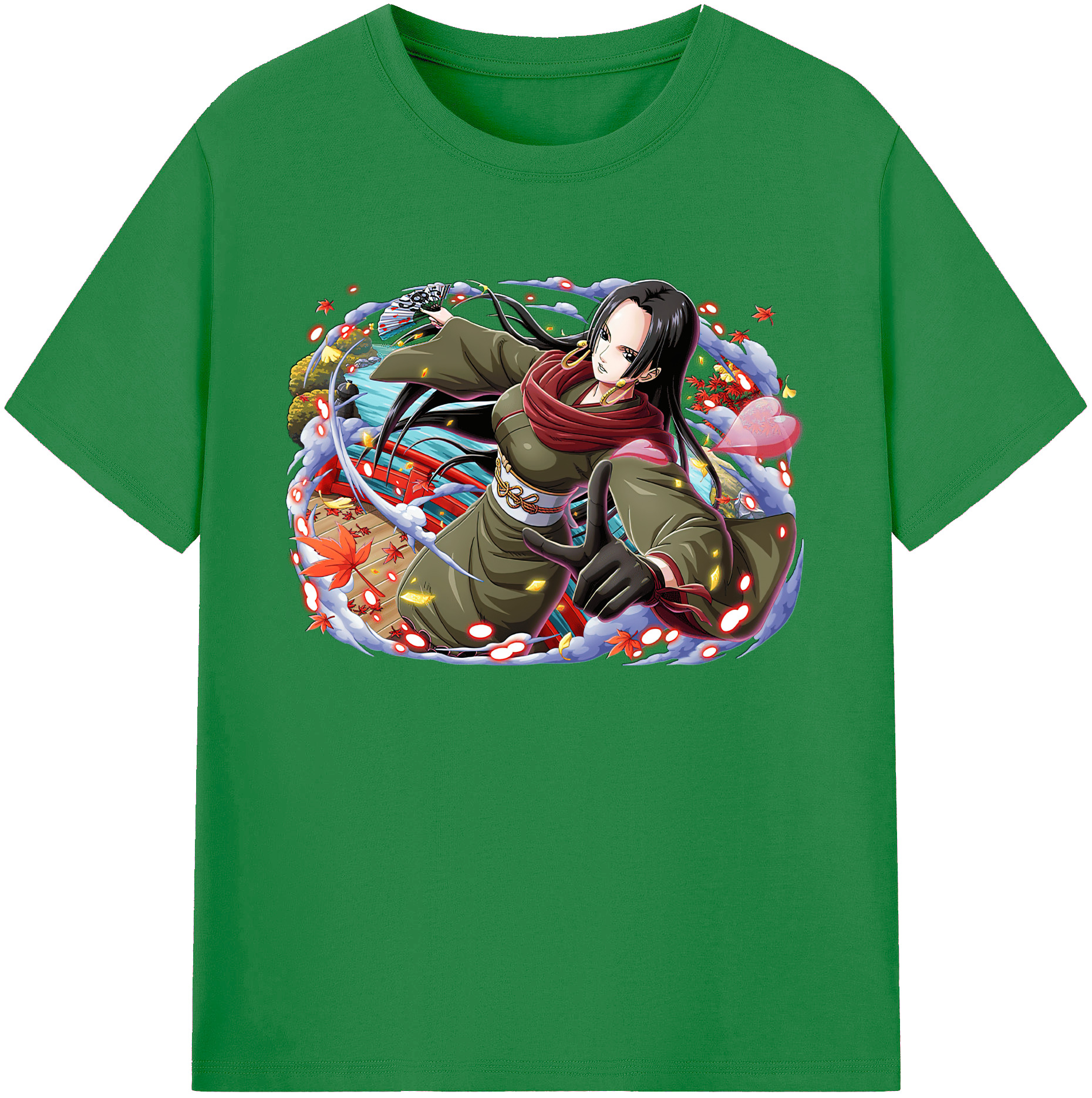 ワンピース ボア・ハンコック ONE PIECE Boa·Hancock 綿100％ メンズ半袖Tシャツ｜肌触りやわらか＆通気性