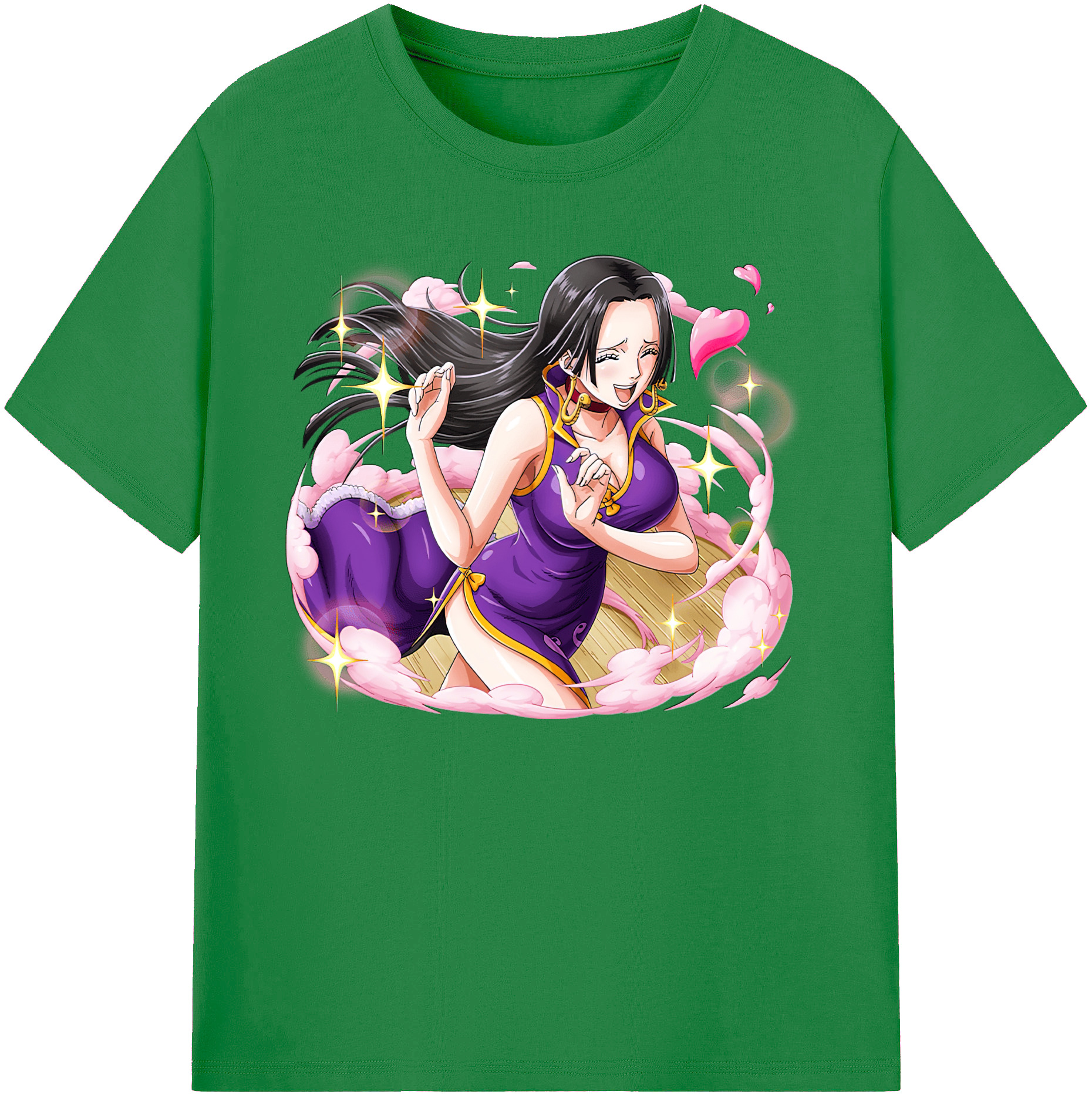 ワンピース ボア・ハンコック ONE PIECE Boa·Hancock 綿100％ メンズ半袖Tシャツ｜肌触りやわらか＆通気性