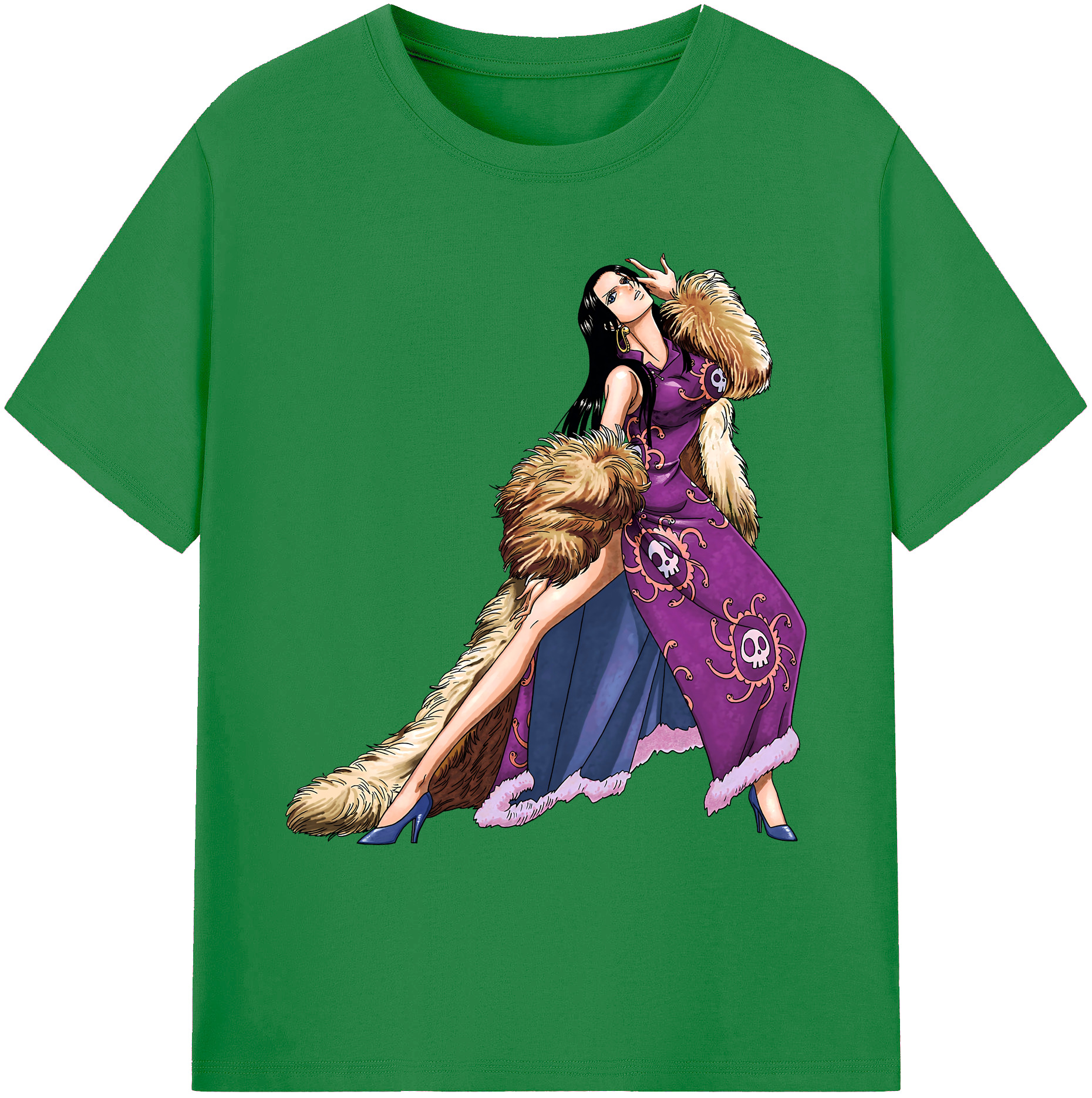 ワンピース ボア・ハンコック ONE PIECE Boa·Hancock 綿100％ メンズ半袖Tシャツ｜肌触りやわらか＆通気性