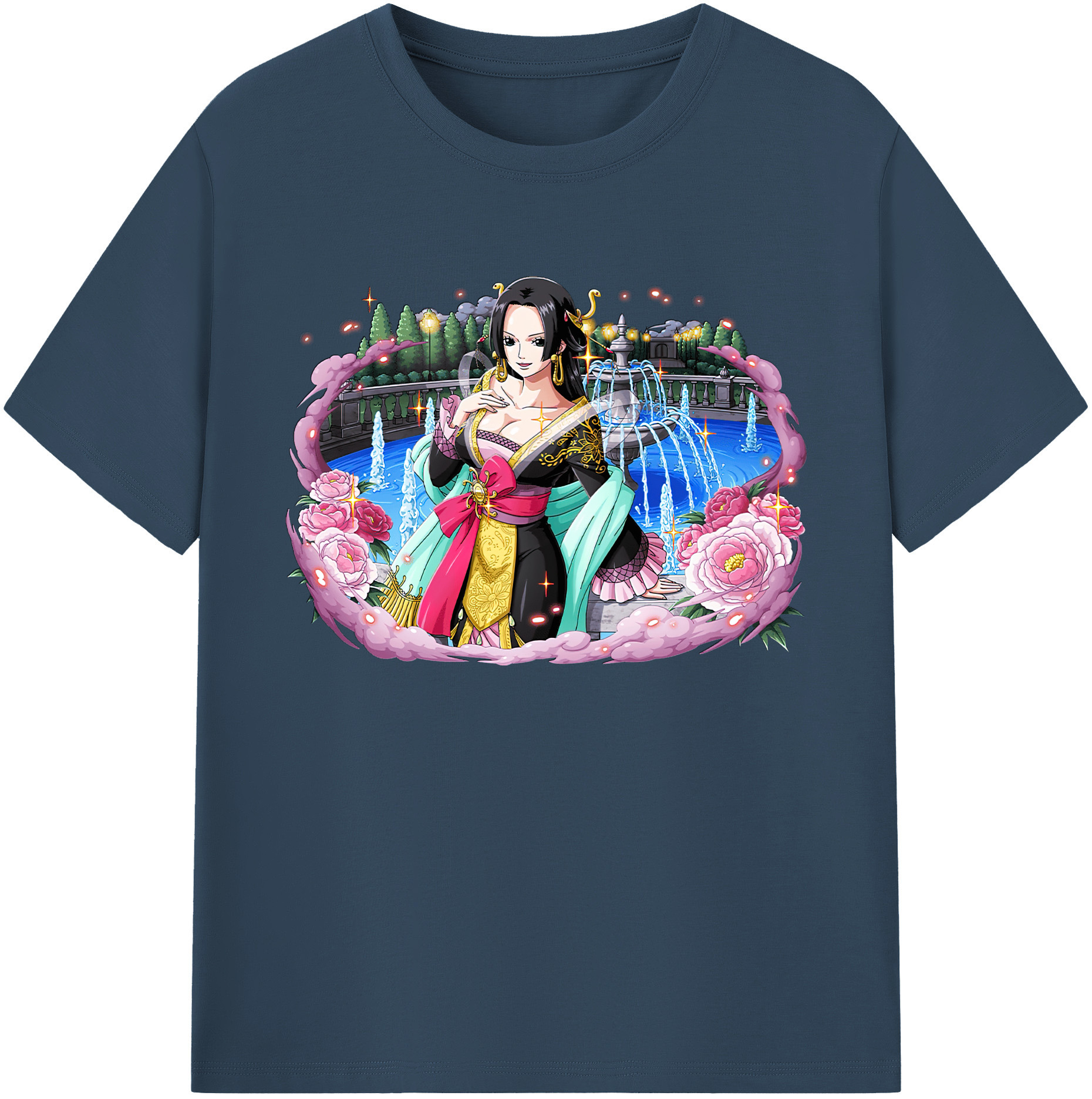 ワンピース ボア・ハンコック ONE PIECE Boa·Hancock 綿100％ メンズ半袖Tシャツ｜肌触りやわらか＆通気性