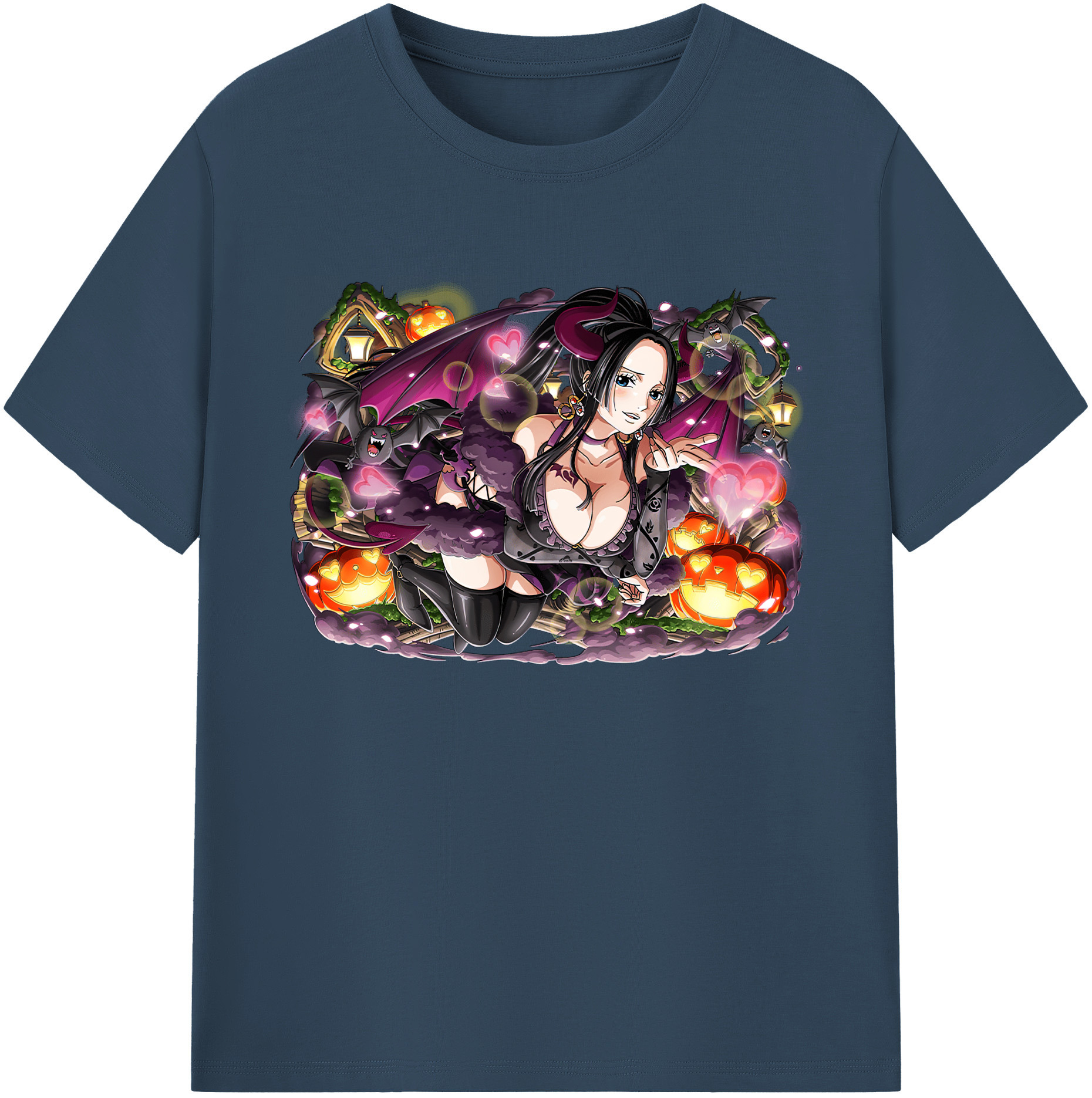 ワンピース ボア・ハンコック ONE PIECE Boa·Hancock 綿100％ メンズ半袖Tシャツ｜肌触りやわらか＆通気性