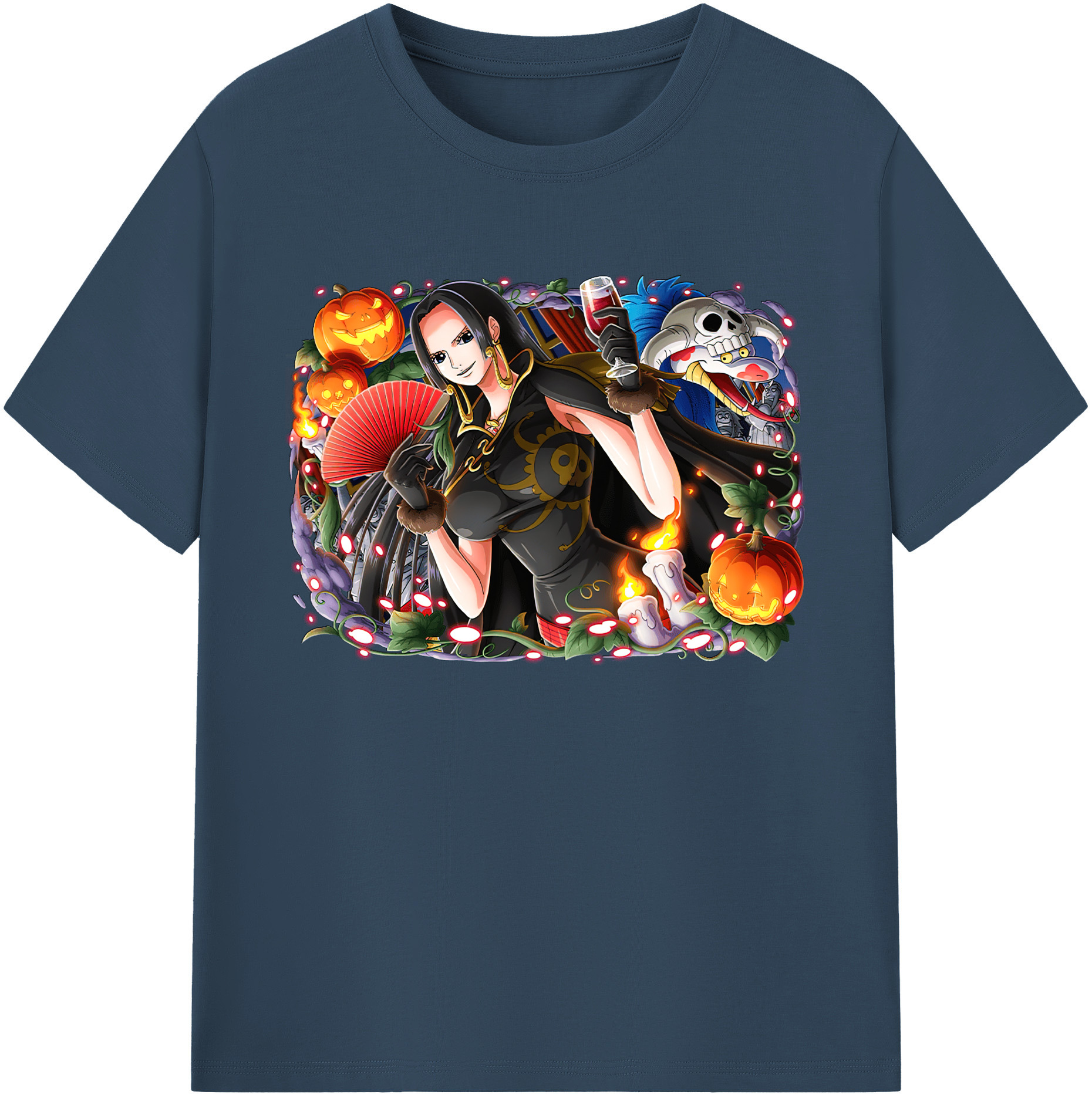 ワンピース ボア・ハンコック ONE PIECE Boa·Hancock 綿100％ メンズ半袖Tシャツ｜肌触りやわらか＆通気性