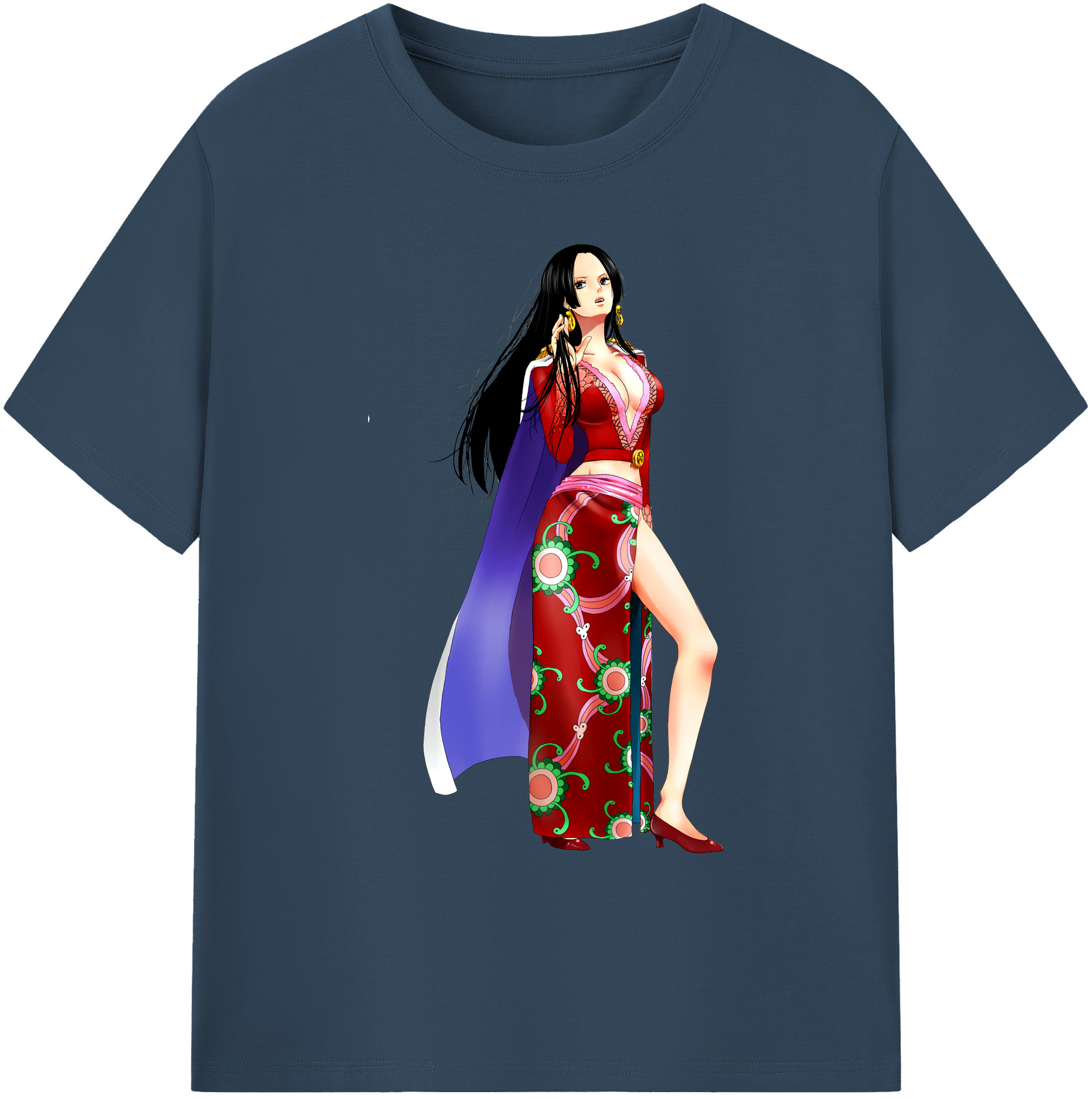 ワンピース ボア・ハンコック ONE PIECE Boa·Hancock 綿100％ メンズ半袖Tシャツ｜肌触りやわらか＆通気性