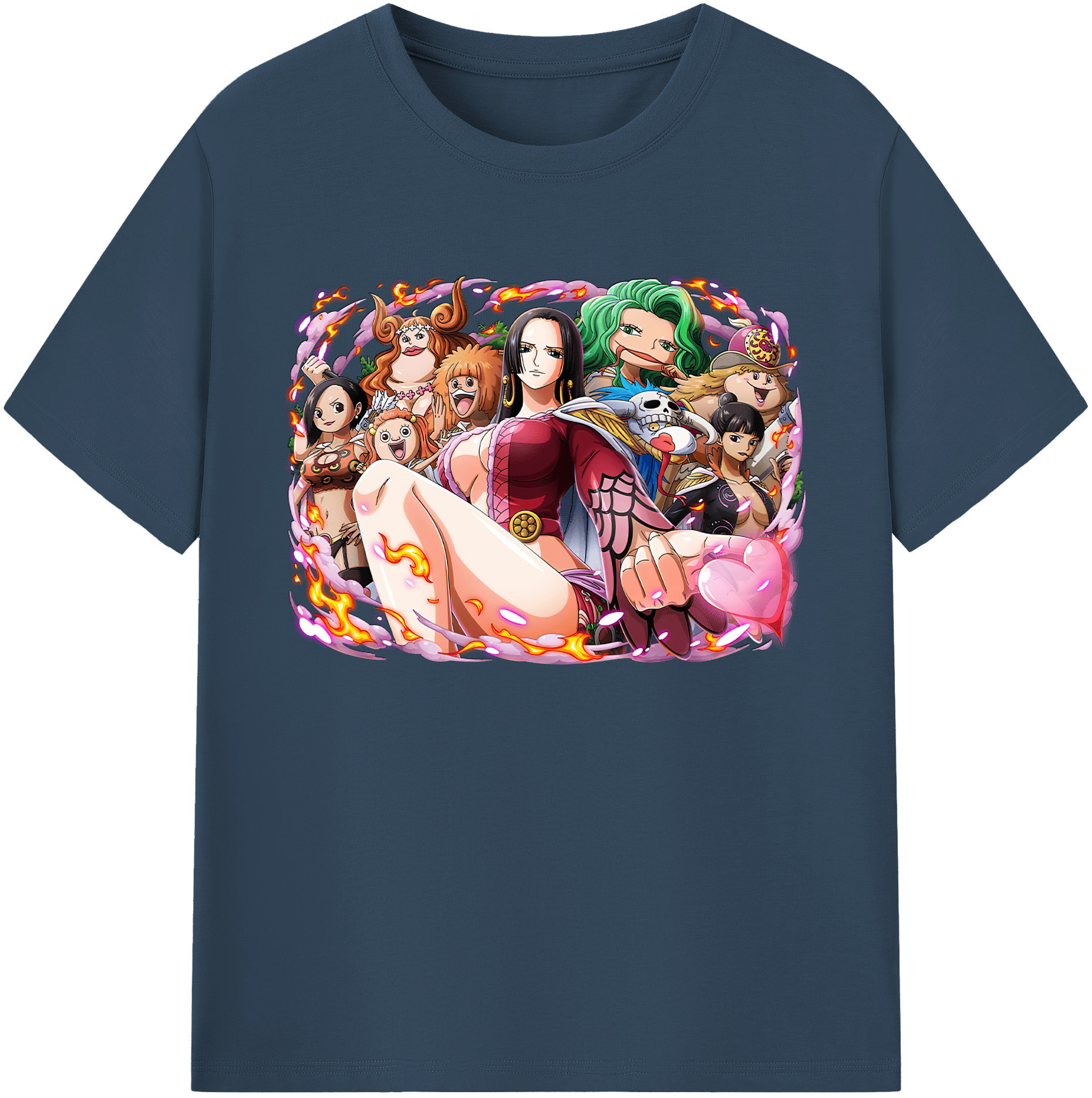 ワンピース ボア・ハンコック ONE PIECE Boa·Hancock 綿100％ メンズ半袖Tシャツ｜肌触りやわらか＆通気性