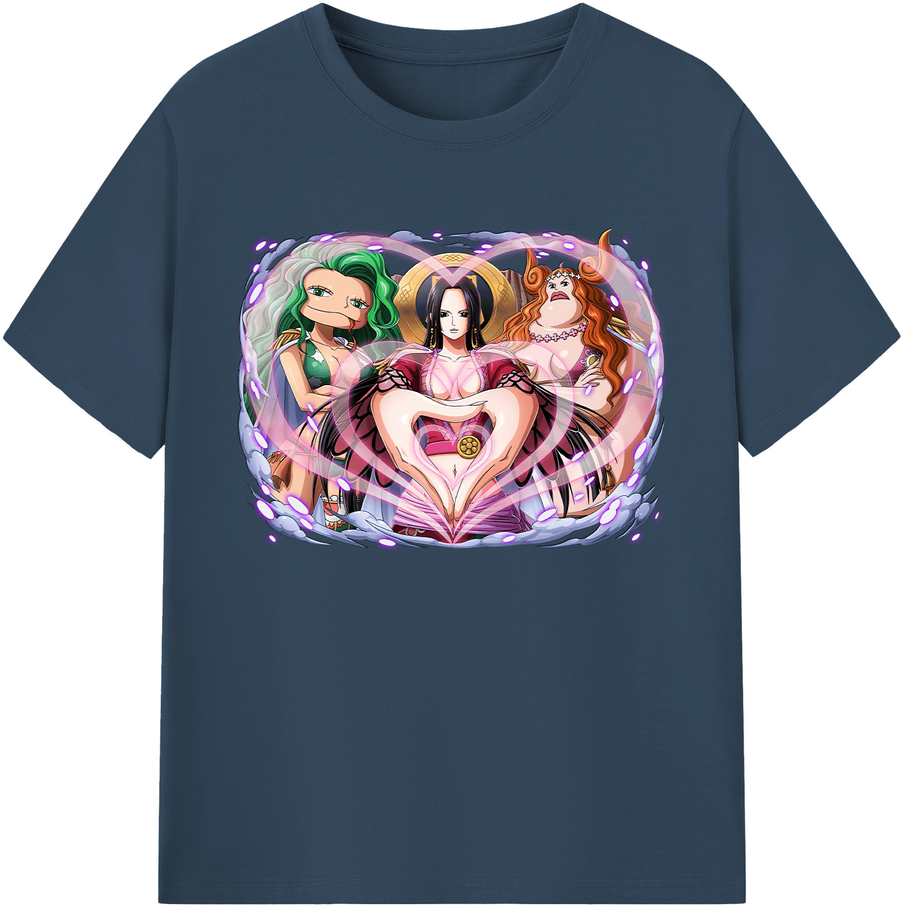 ワンピース ボア・ハンコック ONE PIECE Boa·Hancock 綿100％ メンズ半袖Tシャツ｜肌触りやわらか＆通気性