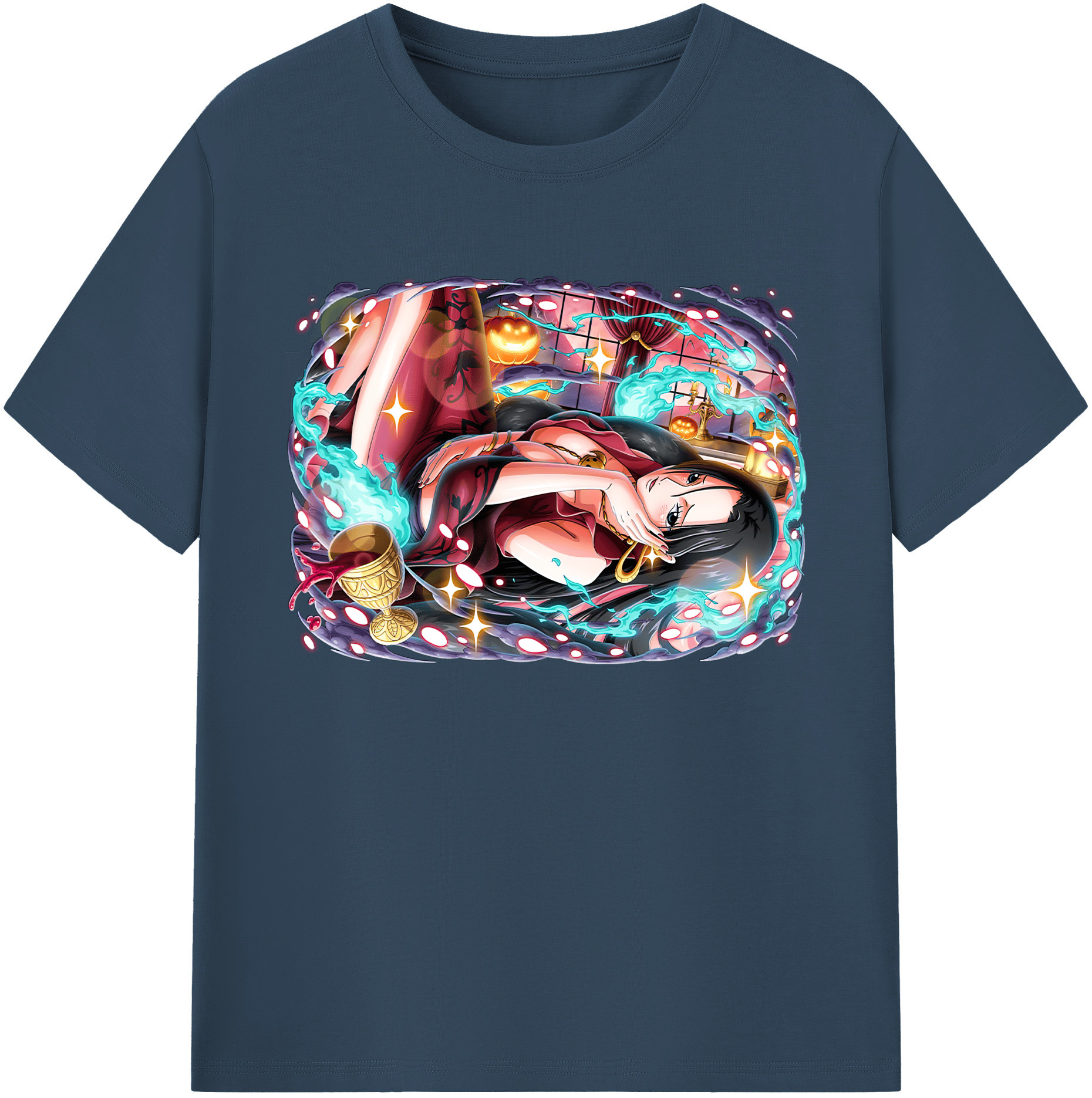 ワンピース ボア・ハンコック ONE PIECE Boa·Hancock 綿100％ メンズ半袖Tシャツ｜肌触りやわらか＆通気性