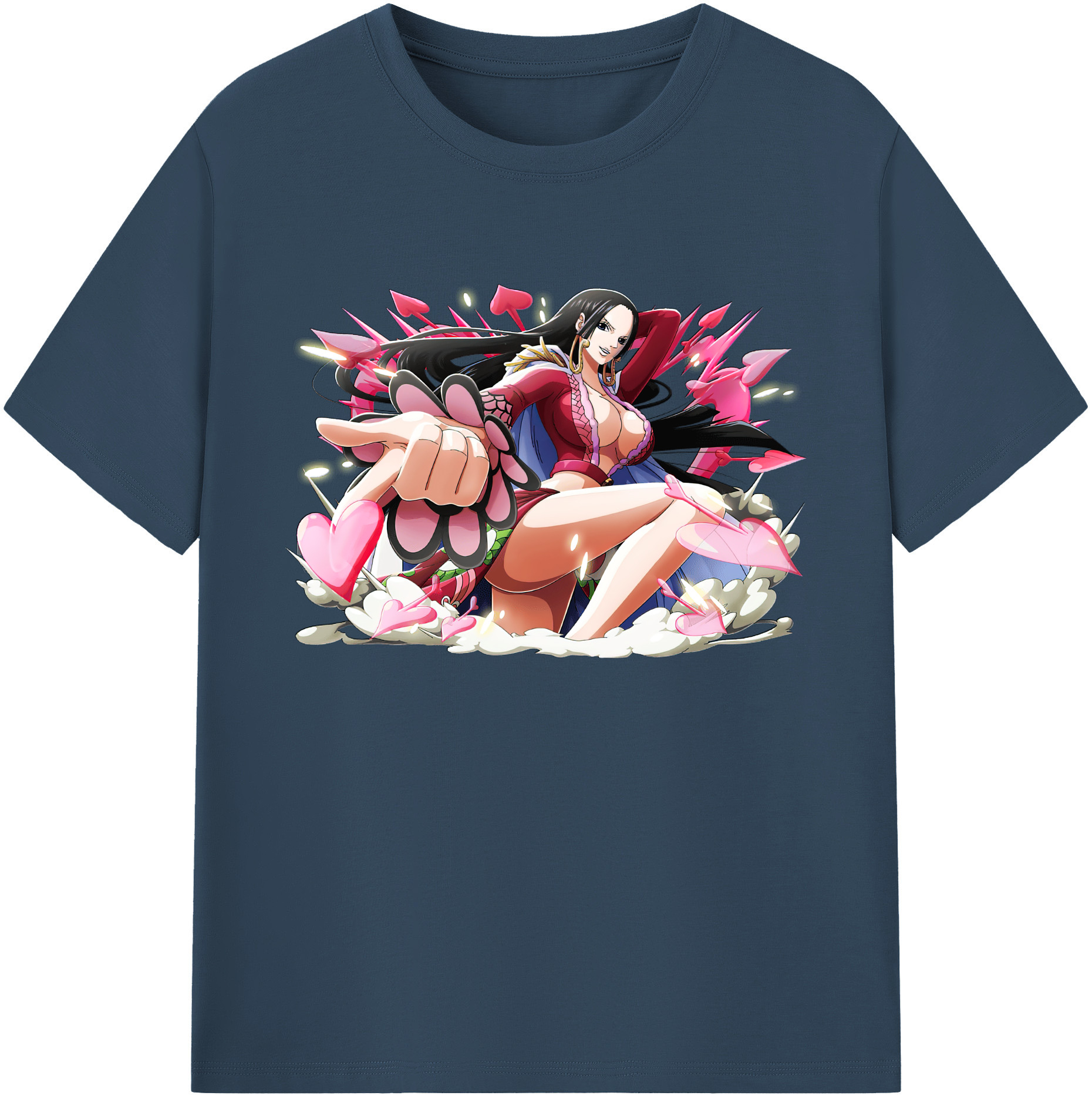ワンピース ボア・ハンコック ONE PIECE Boa·Hancock 綿100％ メンズ半袖Tシャツ｜肌触りやわらか＆通気性