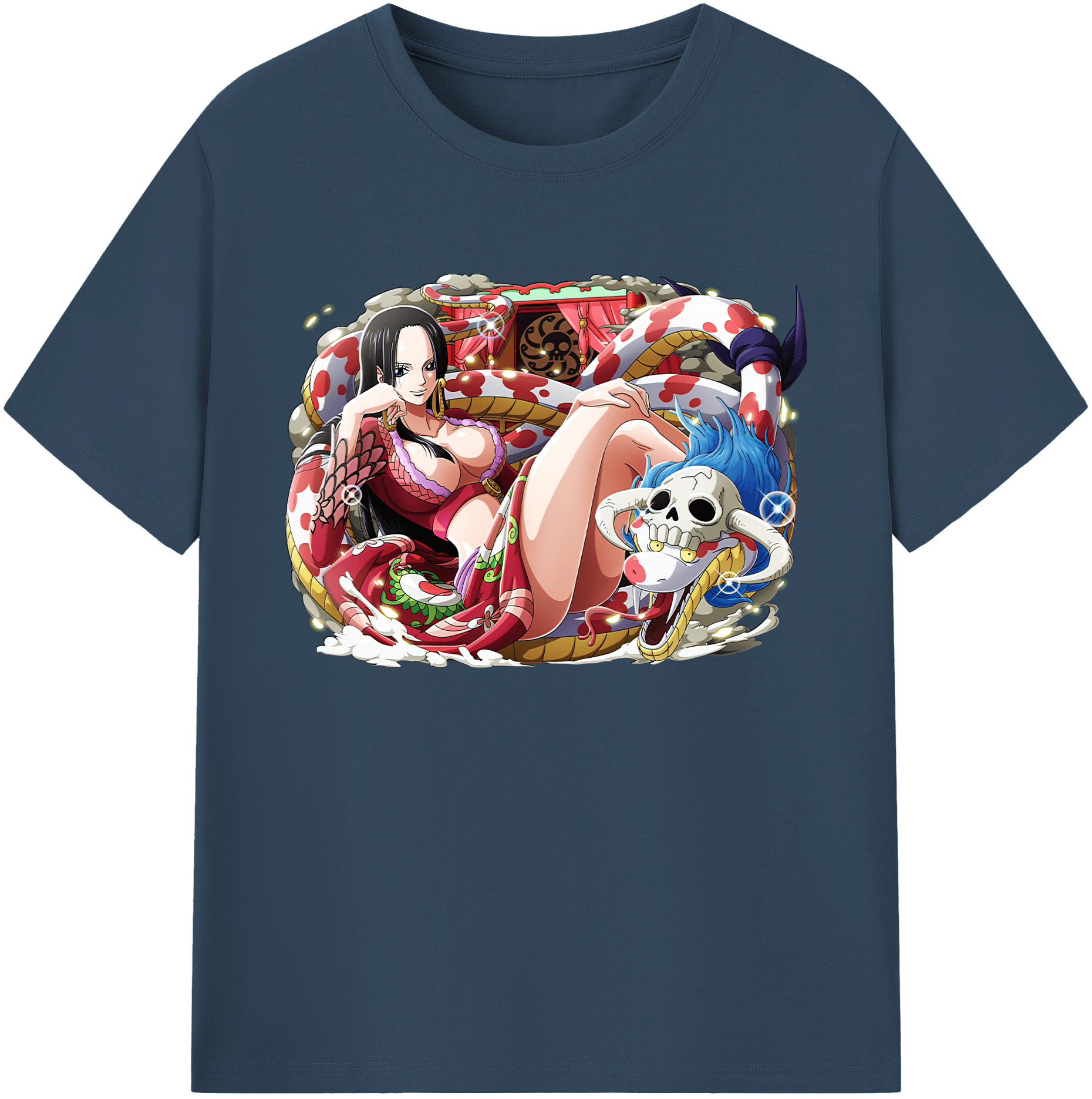 ワンピース ボア・ハンコック ONE PIECE Boa·Hancock 綿100％ メンズ半袖Tシャツ｜肌触りやわらか＆通気性