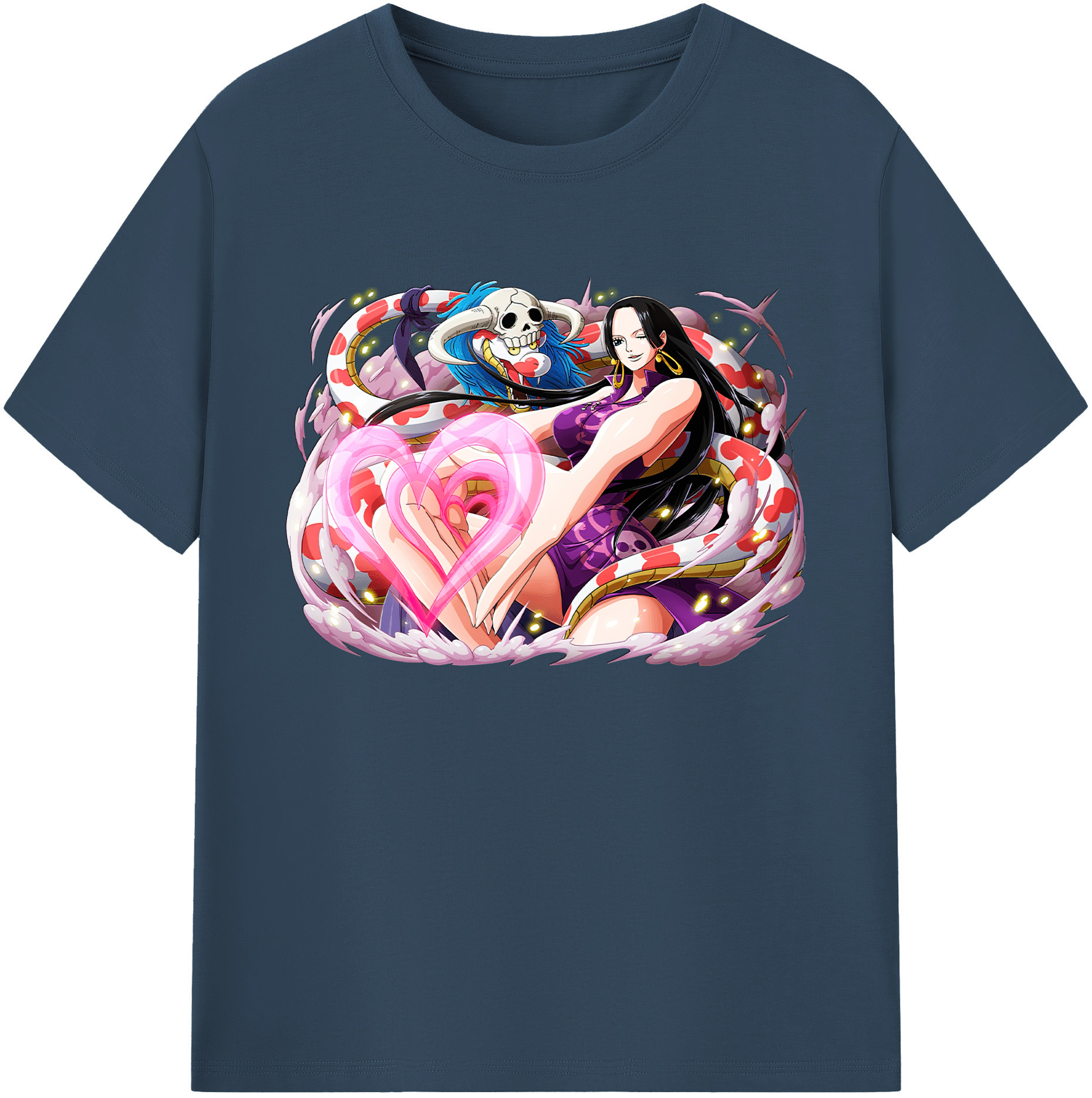 ワンピース ボア・ハンコック ONE PIECE Boa·Hancock 綿100％ メンズ半袖Tシャツ｜肌触りやわらか＆通気性
