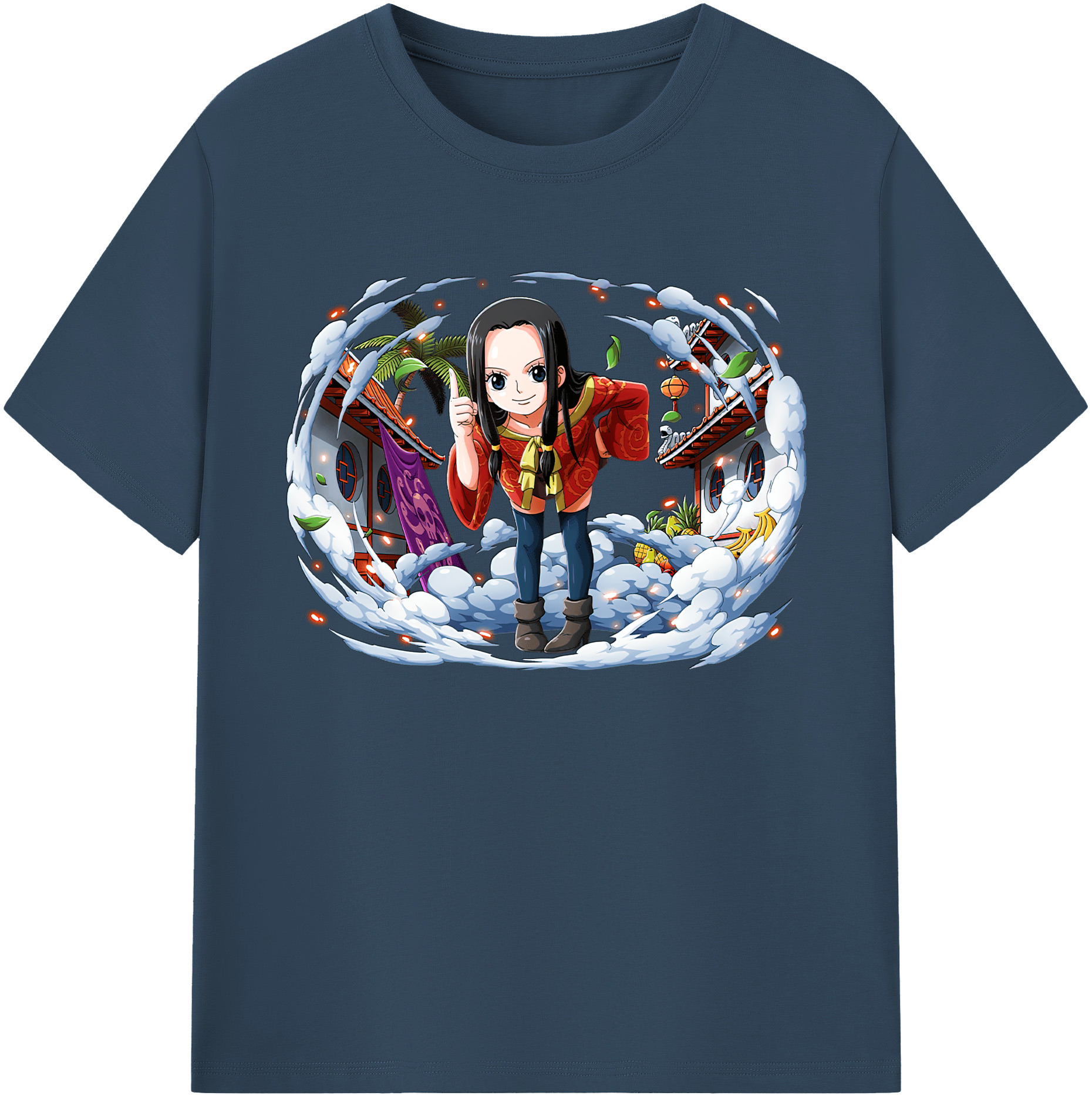 ワンピース ボア・ハンコック ONE PIECE Boa·Hancock 綿100％ メンズ半袖Tシャツ｜肌触りやわらか＆通気性