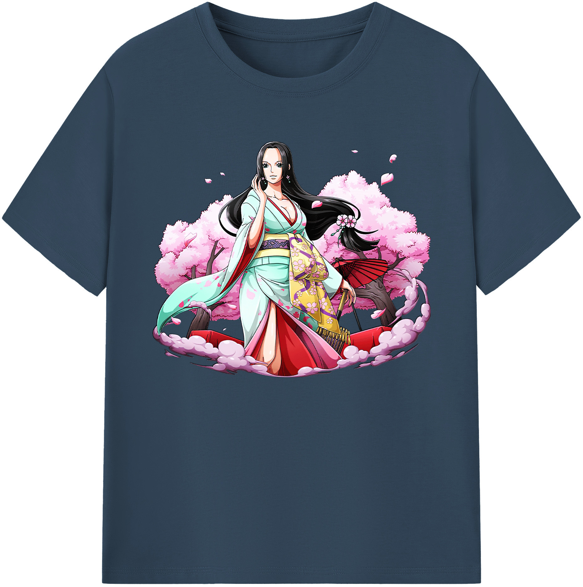 ワンピース ボア・ハンコック ONE PIECE Boa·Hancock 綿100％ メンズ半袖Tシャツ｜肌触りやわらか＆通気性