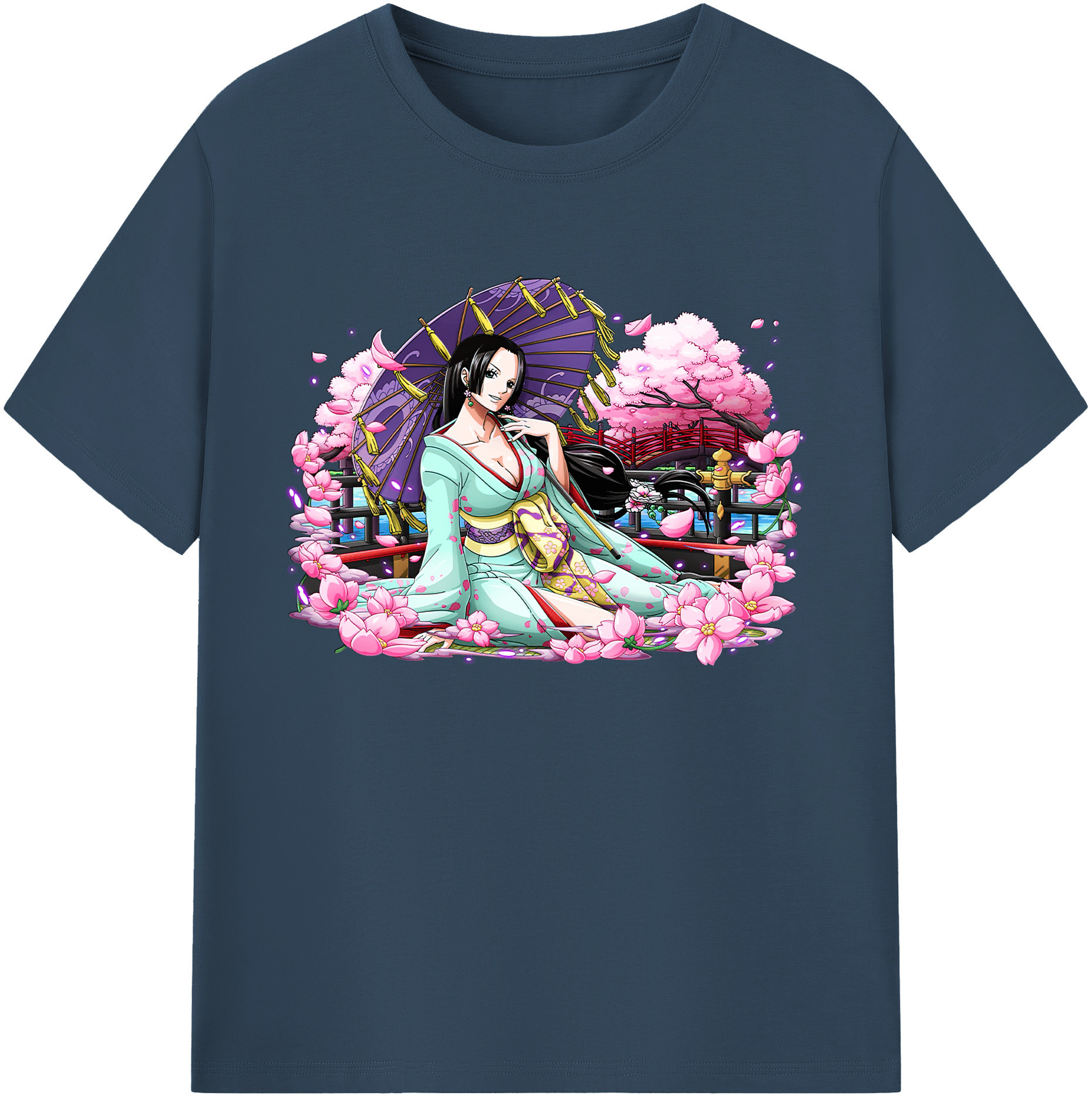 ワンピース ボア・ハンコック ONE PIECE Boa·Hancock 綿100％ メンズ半袖Tシャツ｜肌触りやわらか＆通気性