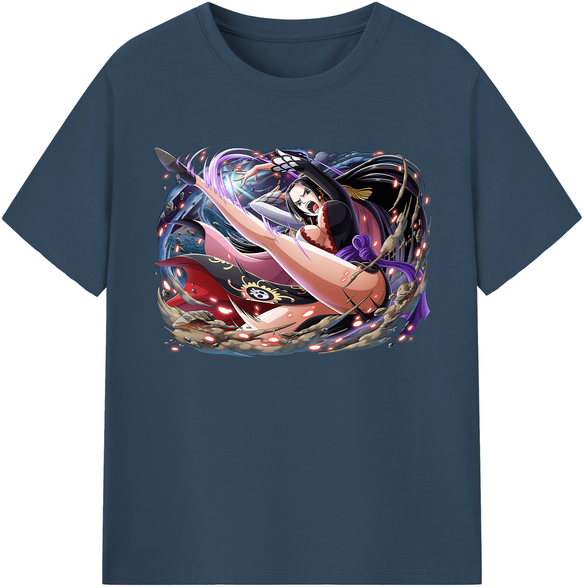 ワンピース ボア・ハンコック ONE PIECE Boa·Hancock 綿100％ メンズ半袖Tシャツ｜肌触りやわらか＆通気性