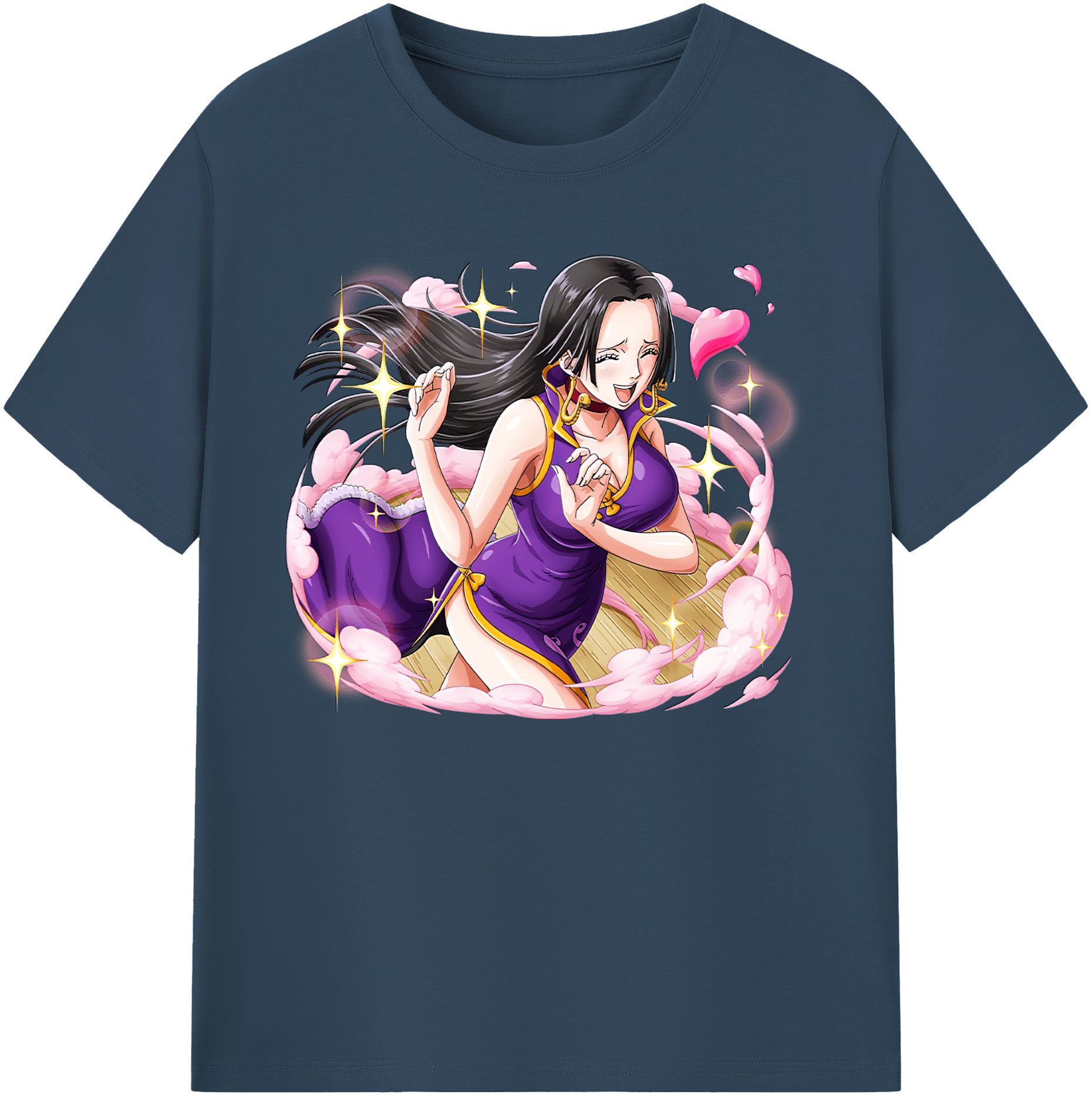 ワンピース ボア・ハンコック ONE PIECE Boa·Hancock 綿100％ メンズ半袖Tシャツ｜肌触りやわらか＆通気性