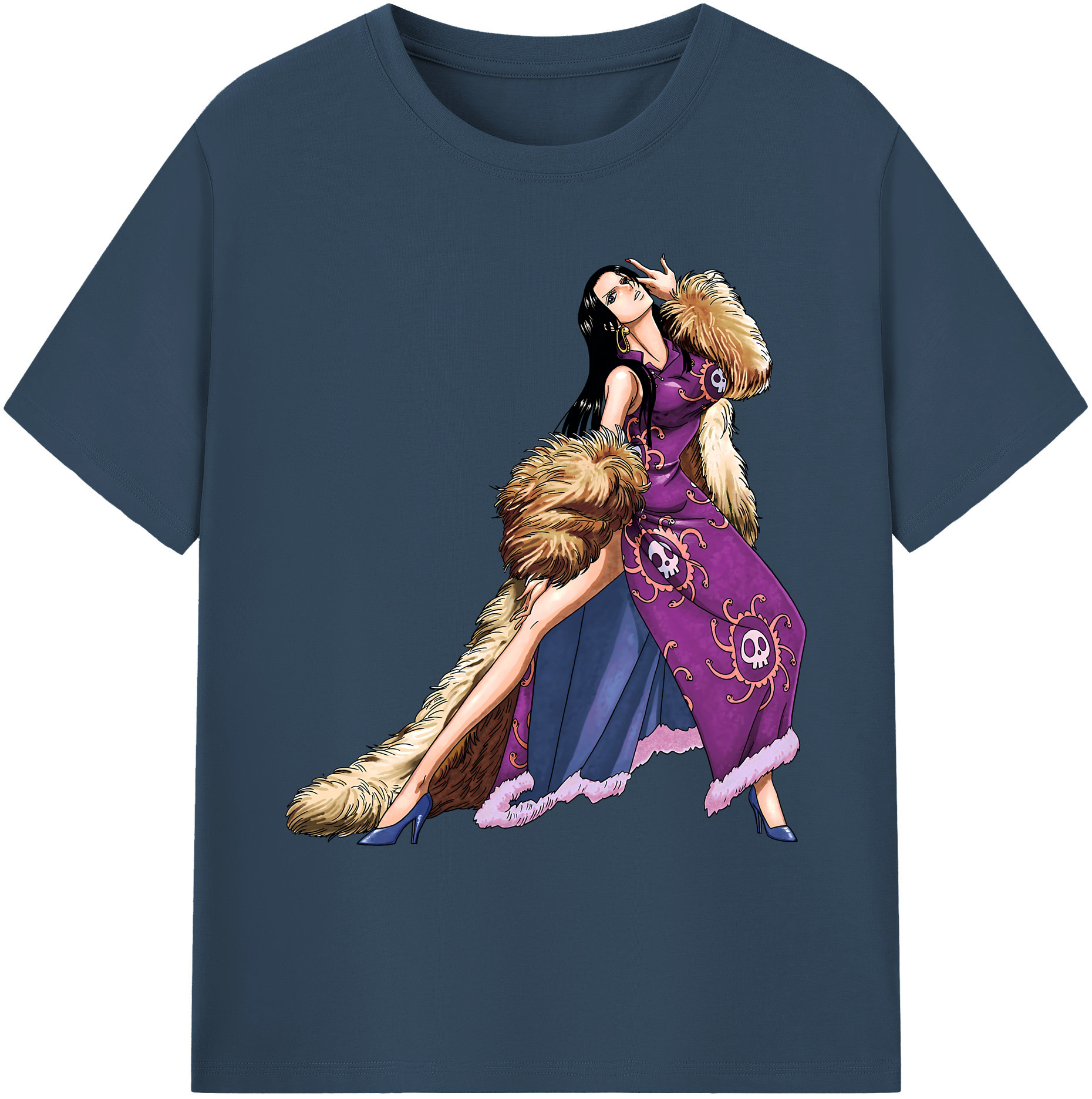 ワンピース ボア・ハンコック ONE PIECE Boa·Hancock 綿100％ メンズ半袖Tシャツ｜肌触りやわらか＆通気性