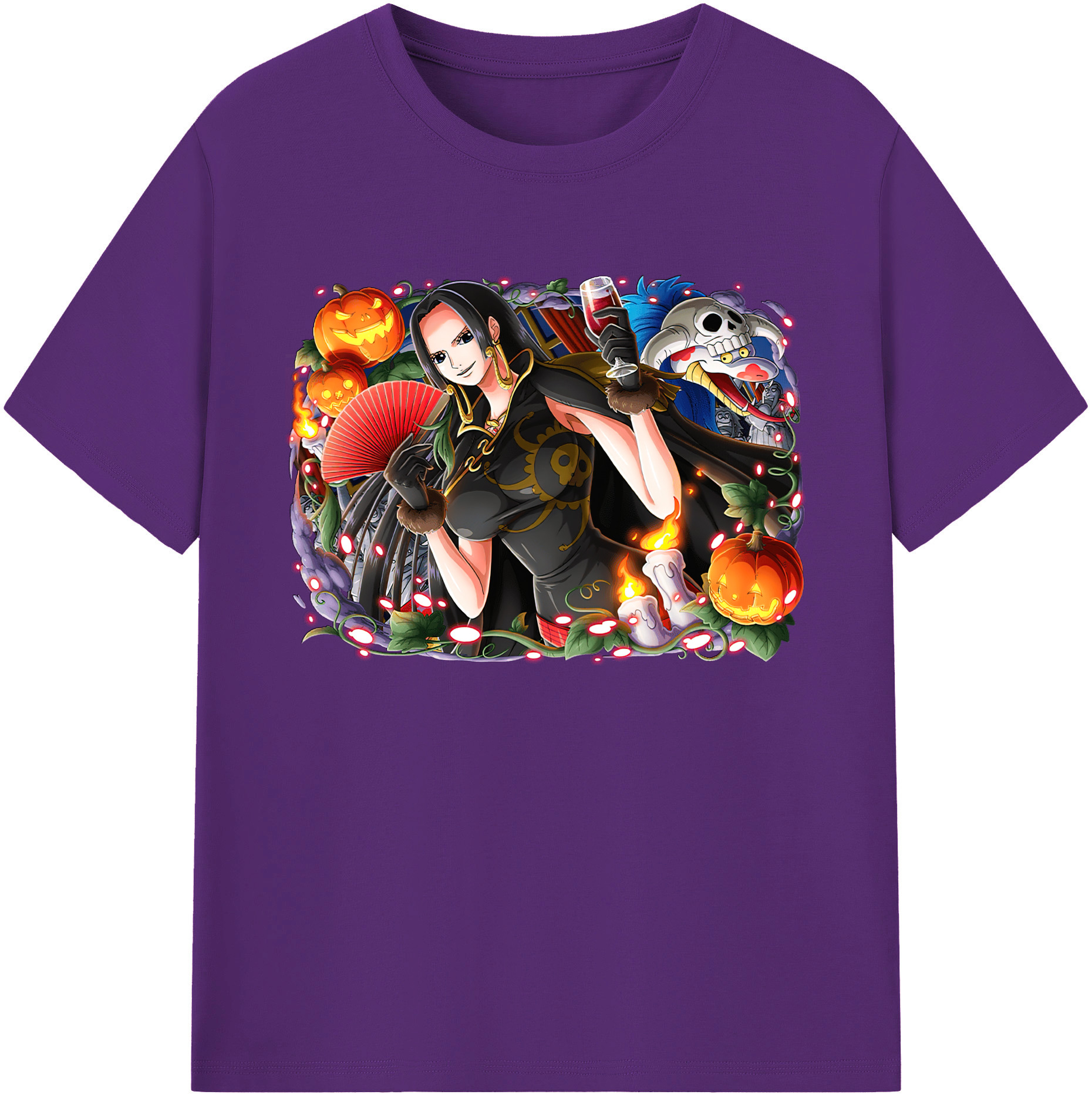 ワンピース ボア・ハンコック ONE PIECE Boa·Hancock 綿100％ メンズ半袖Tシャツ｜肌触りやわらか＆通気性