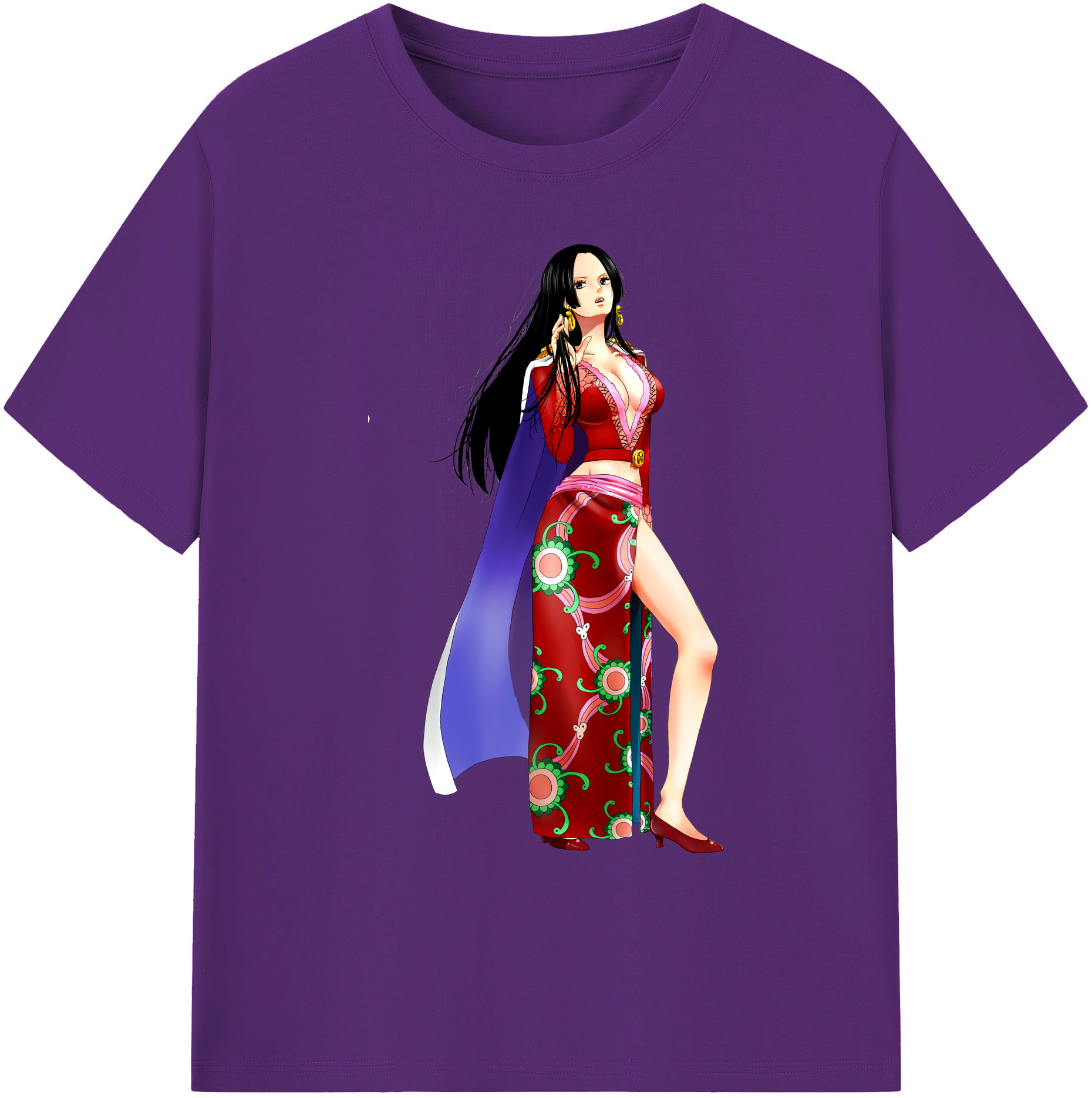 ワンピース ボア・ハンコック ONE PIECE Boa·Hancock 綿100％ メンズ半袖Tシャツ｜肌触りやわらか＆通気性