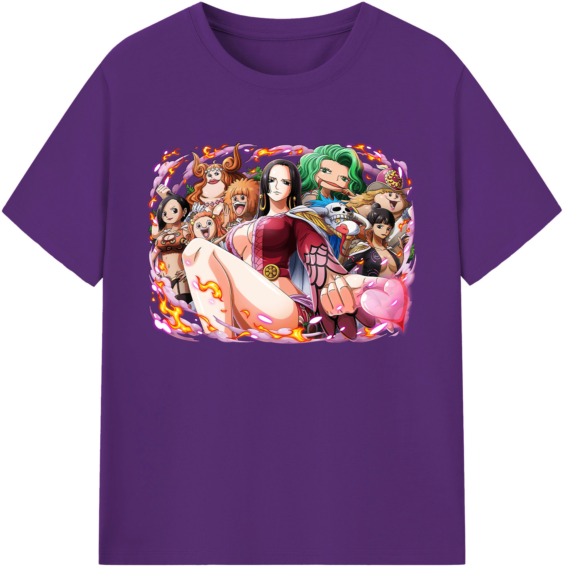 ワンピース ボア・ハンコック ONE PIECE Boa·Hancock 綿100％ メンズ半袖Tシャツ｜肌触りやわらか＆通気性