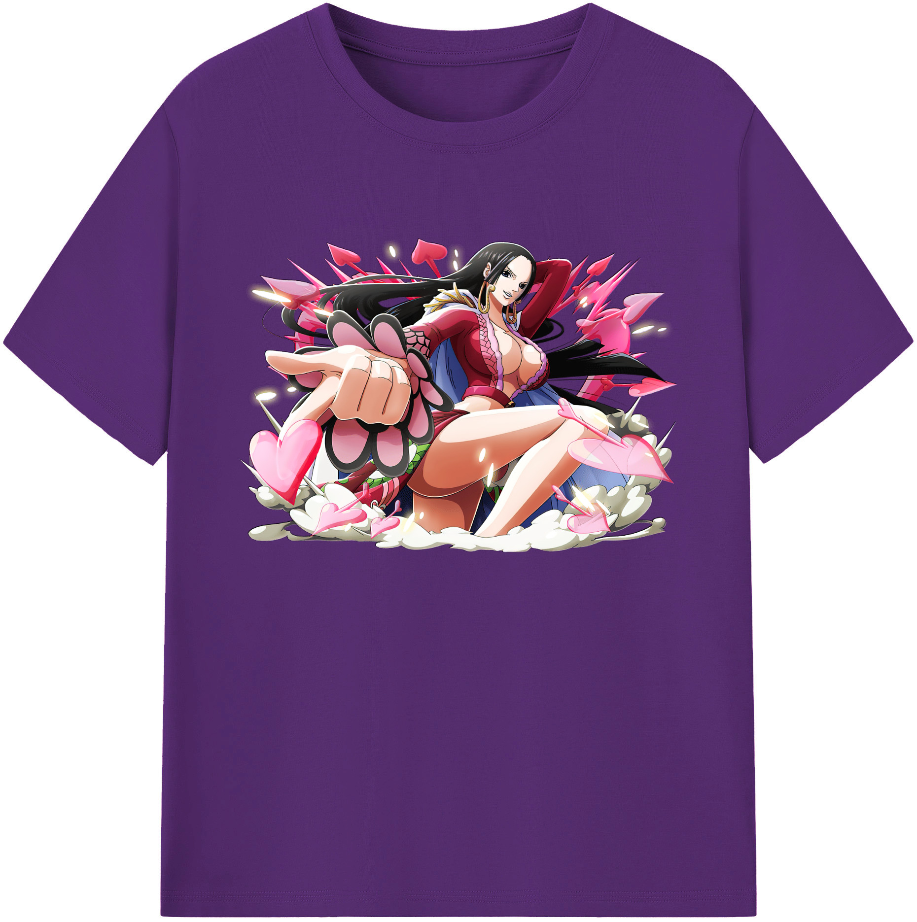 ワンピース ボア・ハンコック ONE PIECE Boa·Hancock 綿100％ メンズ半袖Tシャツ｜肌触りやわらか＆通気性