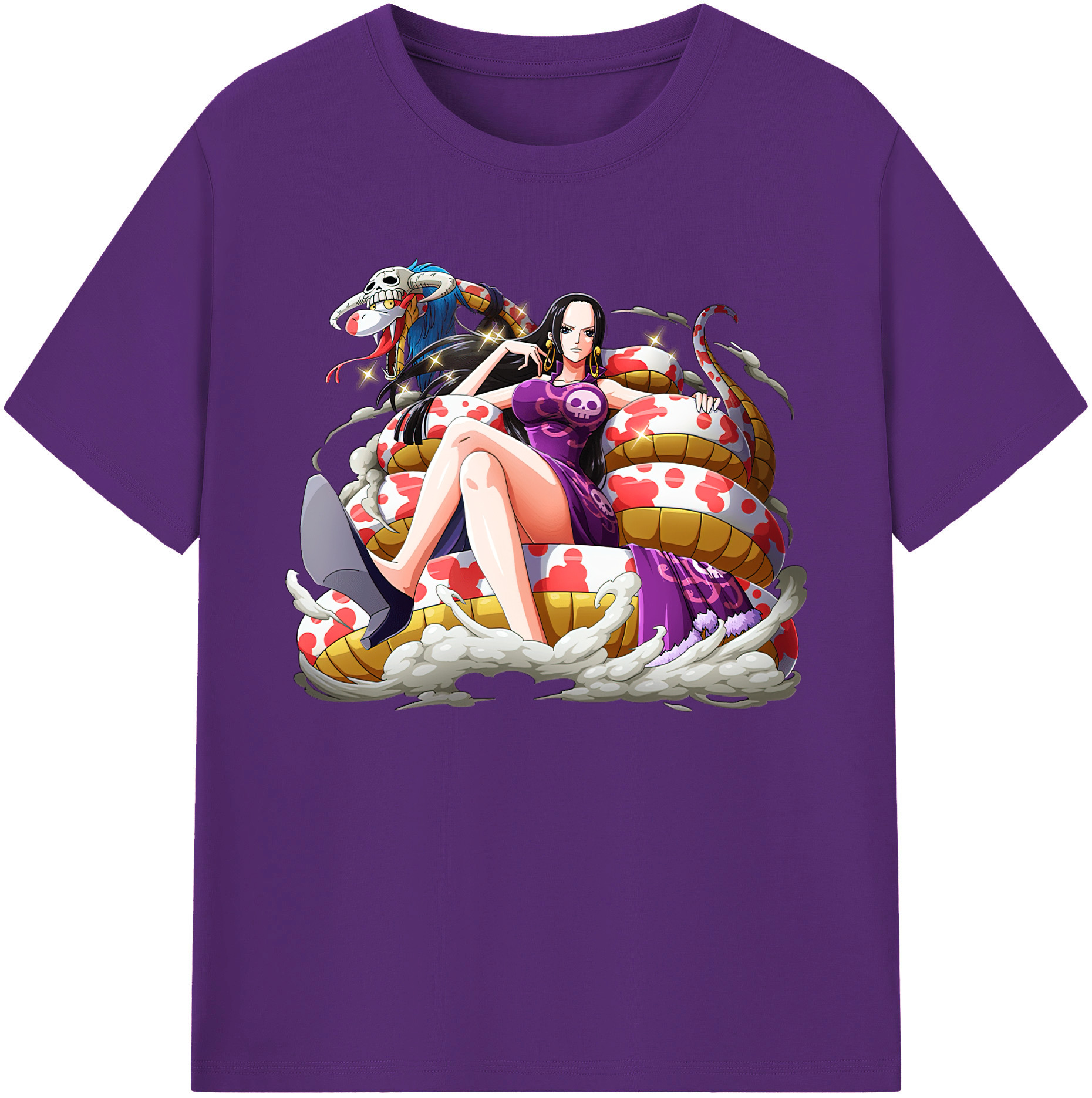 ワンピース ボア・ハンコック ONE PIECE Boa·Hancock 綿100％ メンズ半袖Tシャツ｜肌触りやわらか＆通気性