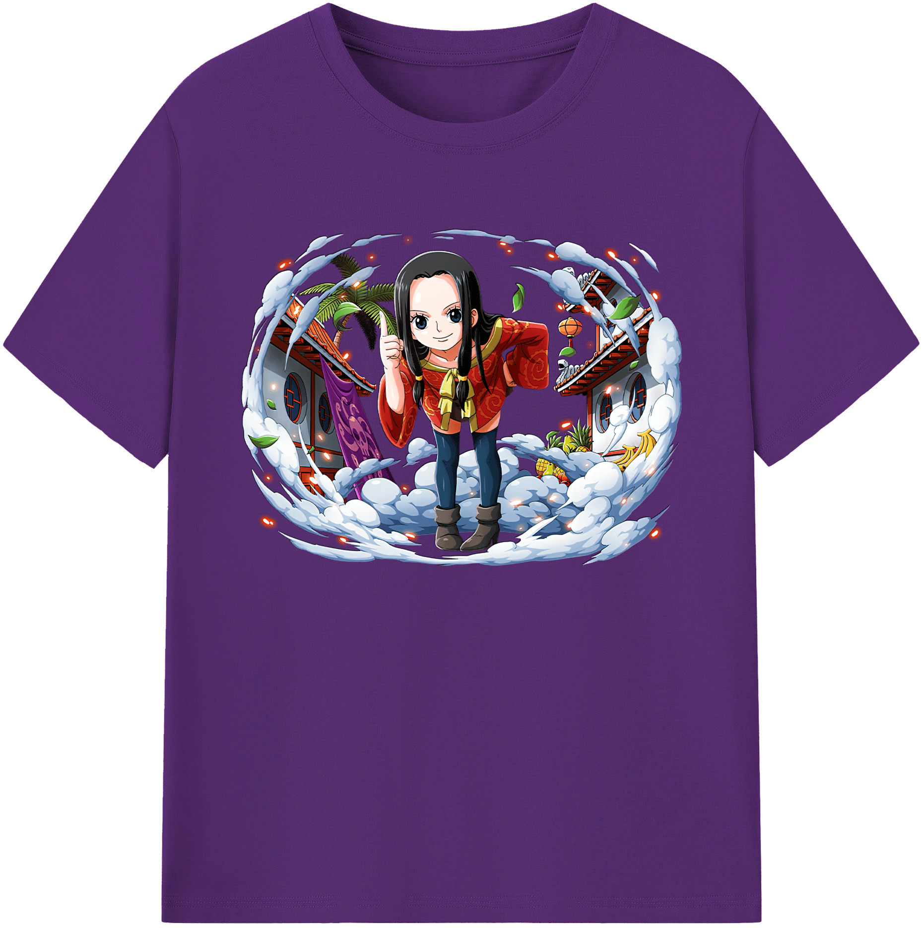 ワンピース ボア・ハンコック ONE PIECE Boa·Hancock 綿100％ メンズ半袖Tシャツ｜肌触りやわらか＆通気性