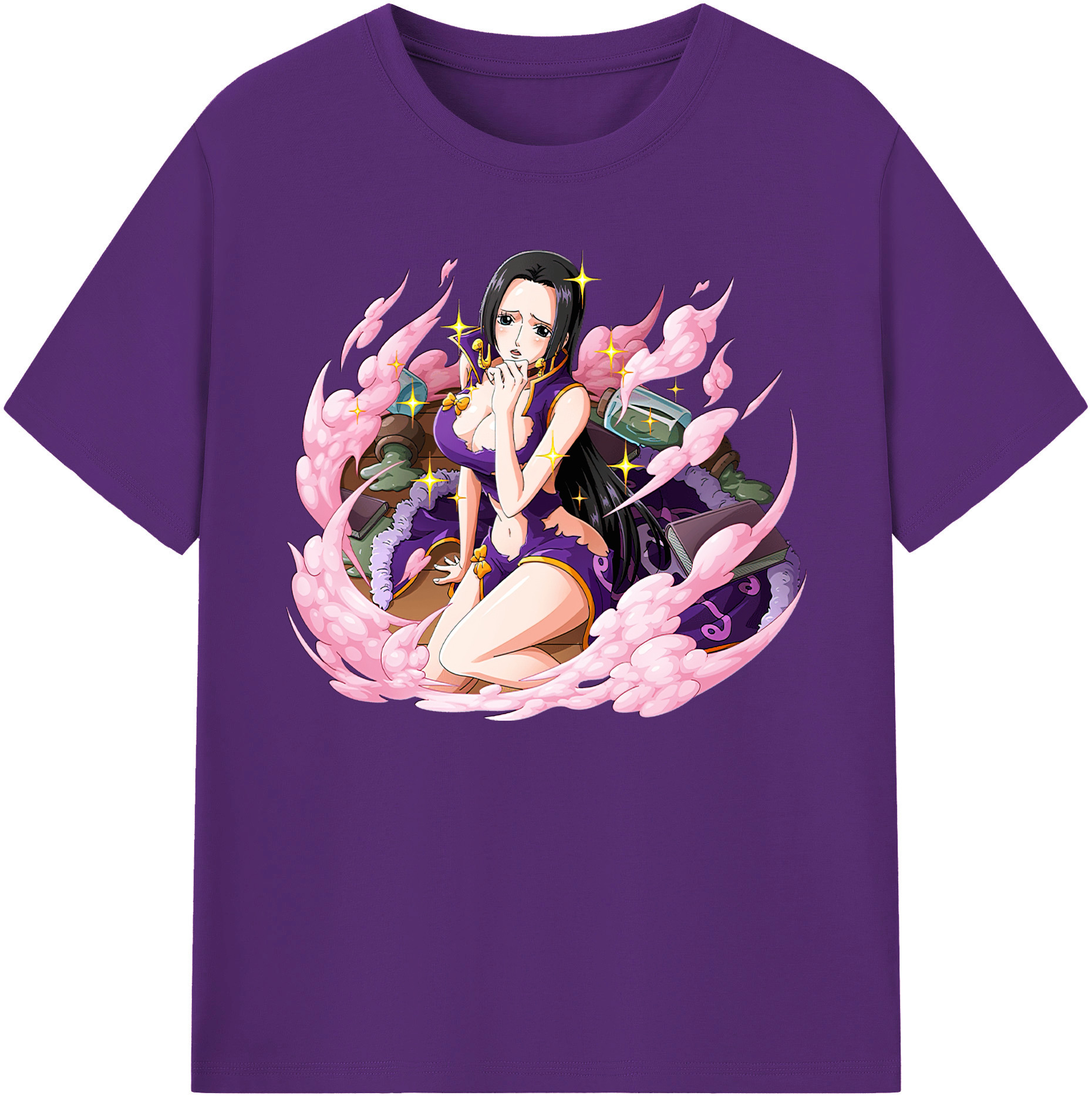 ワンピース ボア・ハンコック ONE PIECE Boa·Hancock 綿100％ メンズ半袖Tシャツ｜肌触りやわらか＆通気性