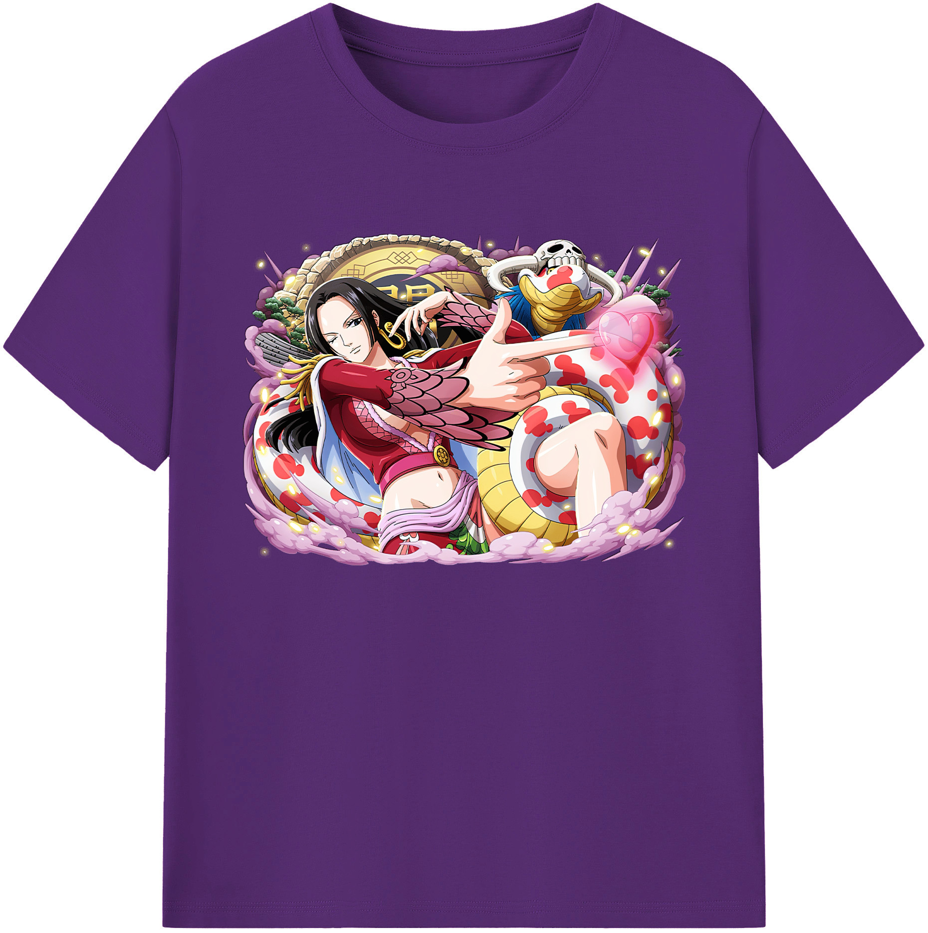 ワンピース ボア・ハンコック ONE PIECE Boa·Hancock 綿100％ メンズ半袖Tシャツ｜肌触りやわらか＆通気性