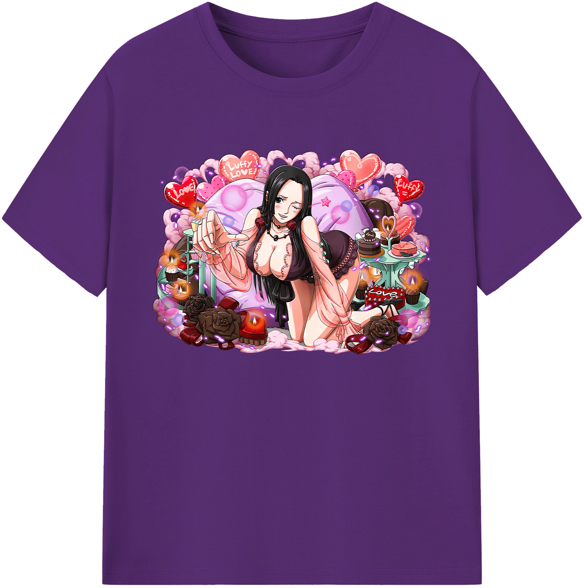 ワンピース ボア・ハンコック ONE PIECE Boa·Hancock 綿100％ メンズ半袖Tシャツ｜肌触りやわらか＆通気性