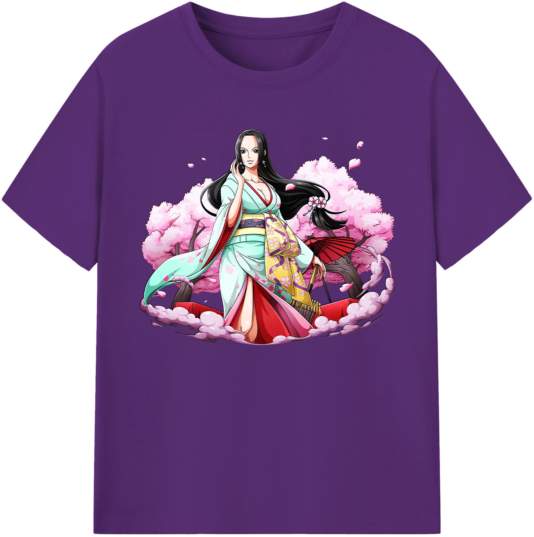 ワンピース ボア・ハンコック ONE PIECE Boa·Hancock 綿100％ メンズ半袖Tシャツ｜肌触りやわらか＆通気性