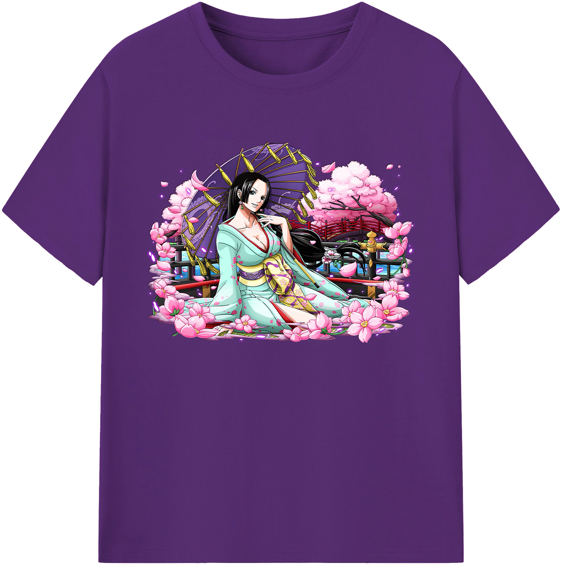 ワンピース ボア・ハンコック ONE PIECE Boa·Hancock 綿100％ メンズ半袖Tシャツ｜肌触りやわらか＆通気性
