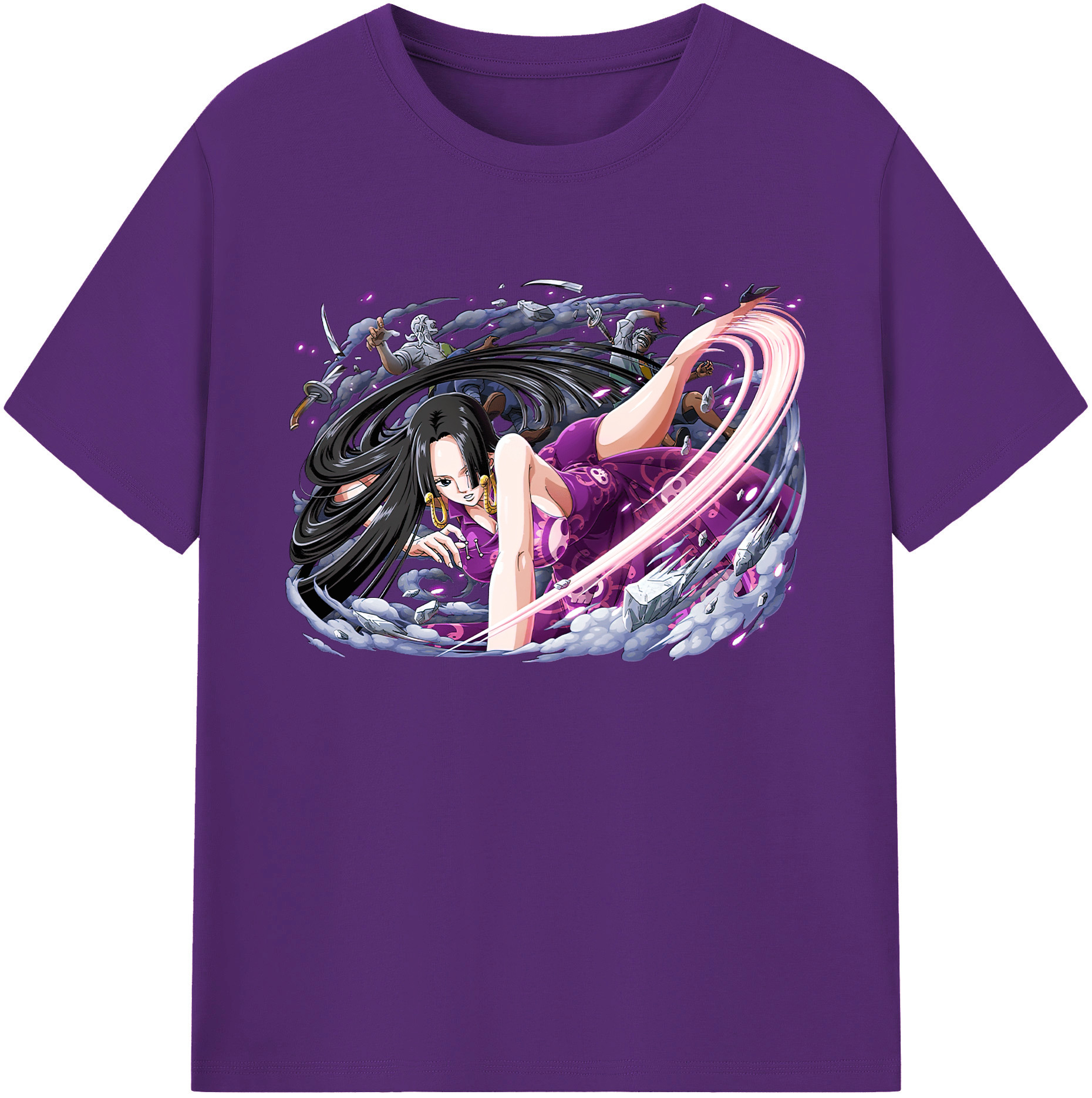 ワンピース ボア・ハンコック ONE PIECE Boa·Hancock 綿100％ メンズ半袖Tシャツ｜肌触りやわらか＆通気性