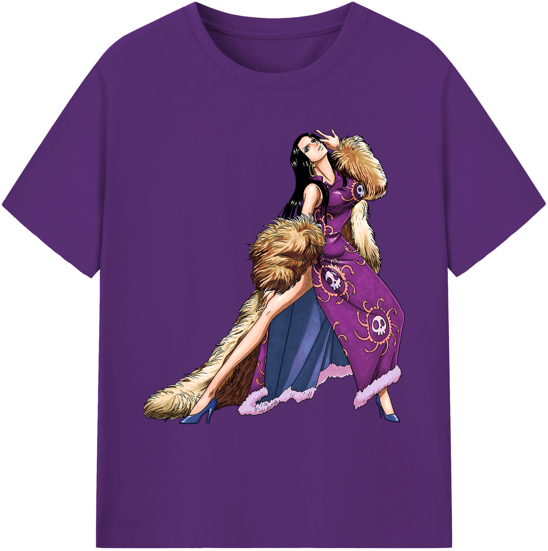 ワンピース ボア・ハンコック ONE PIECE Boa·Hancock 綿100％ メンズ半袖Tシャツ｜肌触りやわらか＆通気性