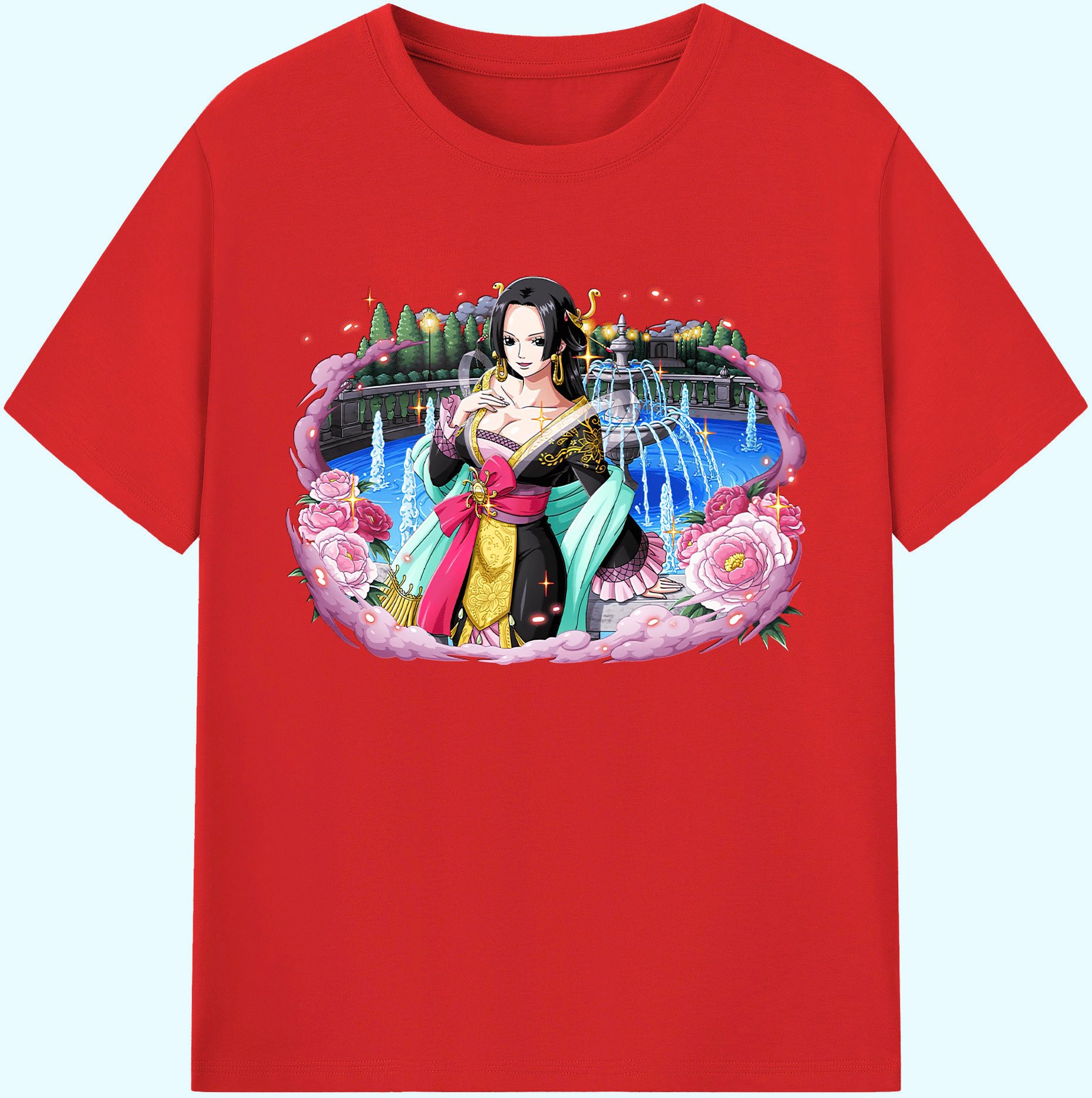 ワンピース ボア・ハンコック ONE PIECE Boa·Hancock 綿100％ メンズ半袖Tシャツ｜肌触りやわらか＆通気性