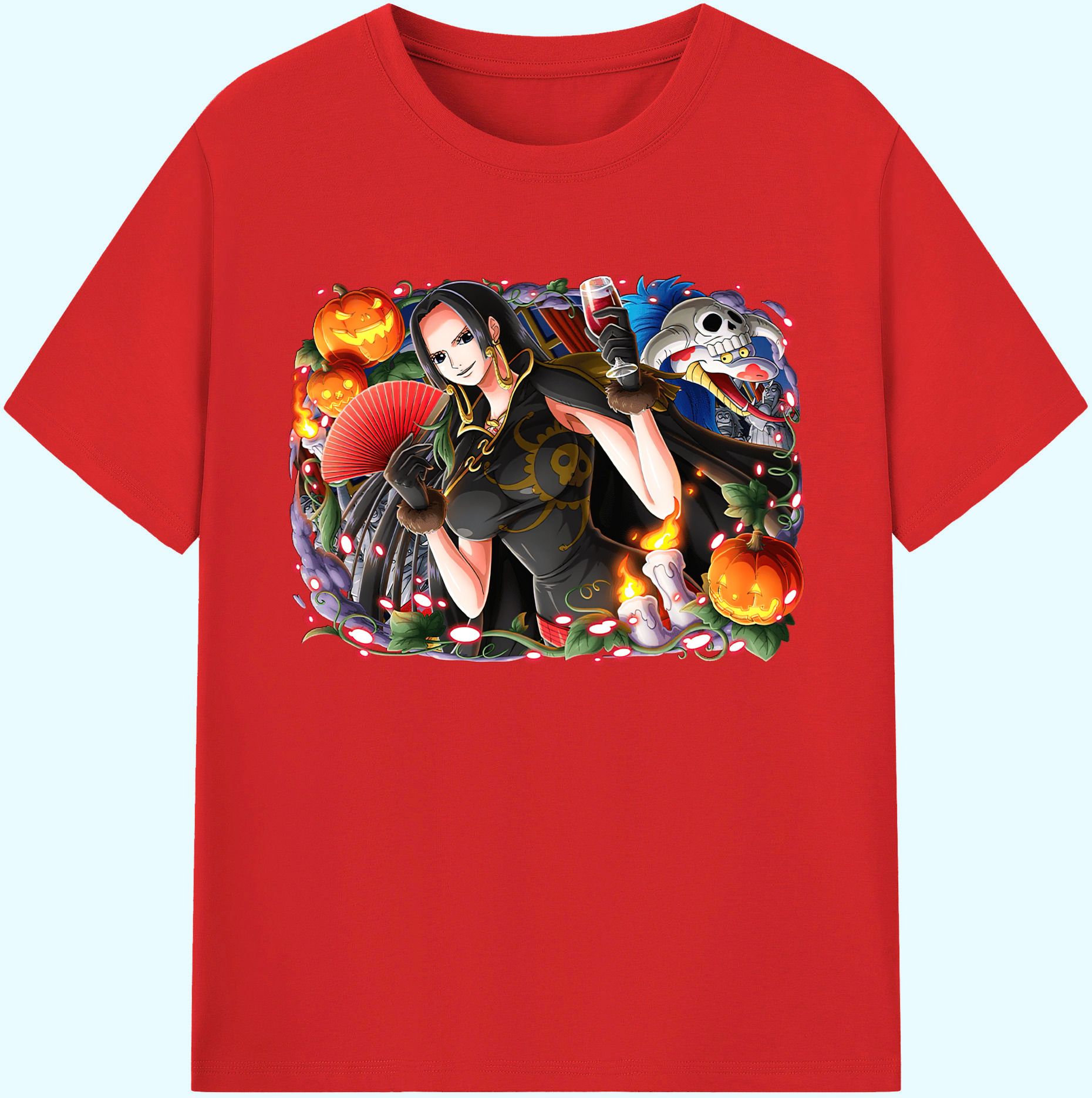 ワンピース ボア・ハンコック ONE PIECE Boa·Hancock 綿100％ メンズ半袖Tシャツ｜肌触りやわらか＆通気性