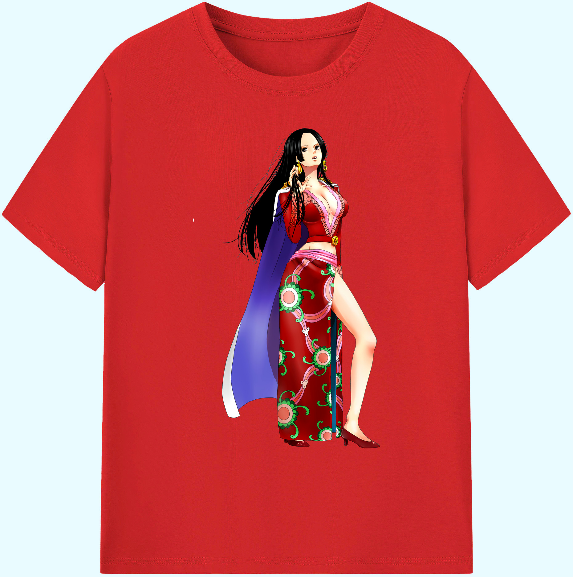 ワンピース ボア・ハンコック ONE PIECE Boa·Hancock 綿100％ メンズ半袖Tシャツ｜肌触りやわらか＆通気性
