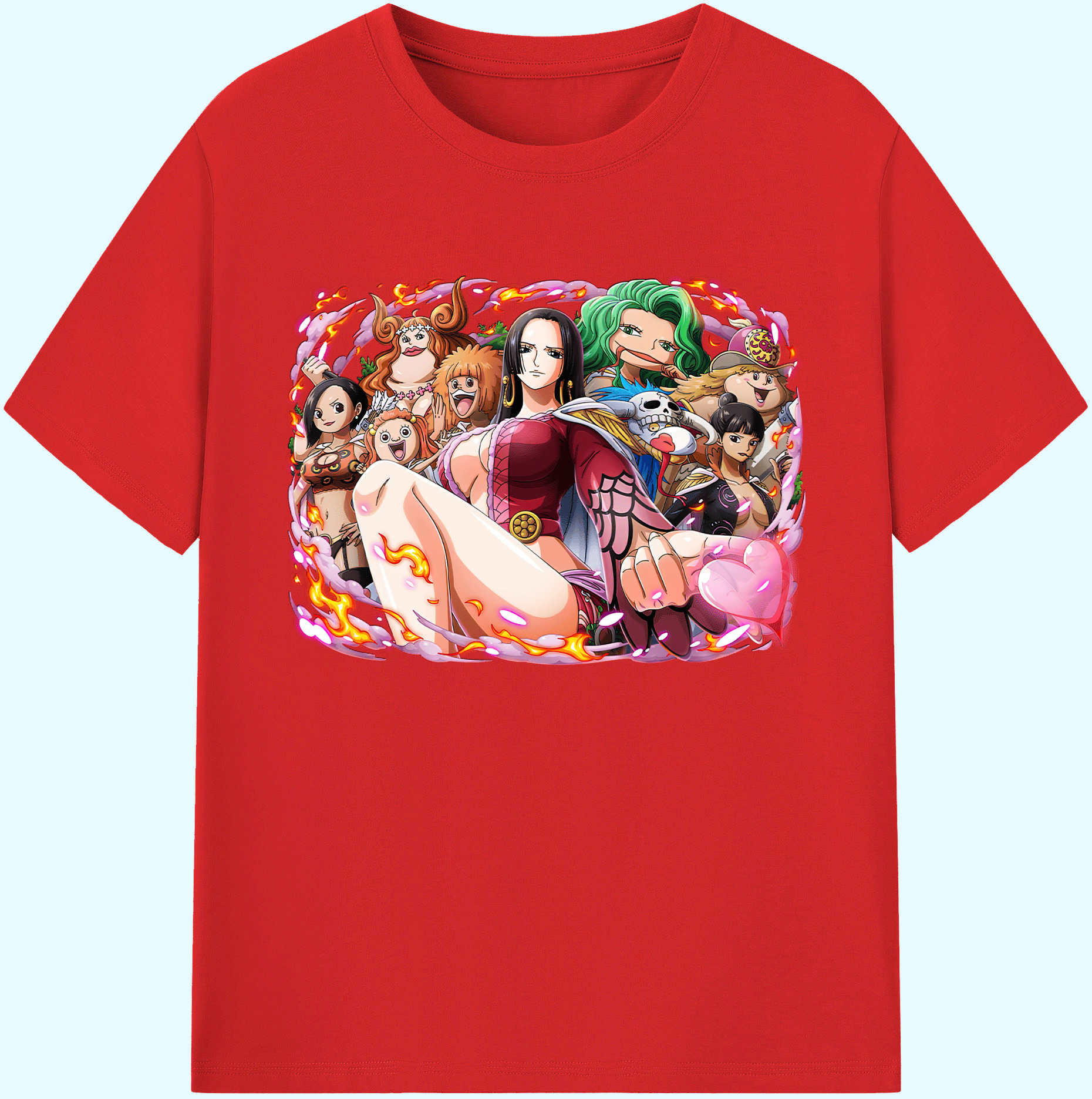 ワンピース ボア・ハンコック ONE PIECE Boa·Hancock 綿100％ メンズ半袖Tシャツ｜肌触りやわらか＆通気性