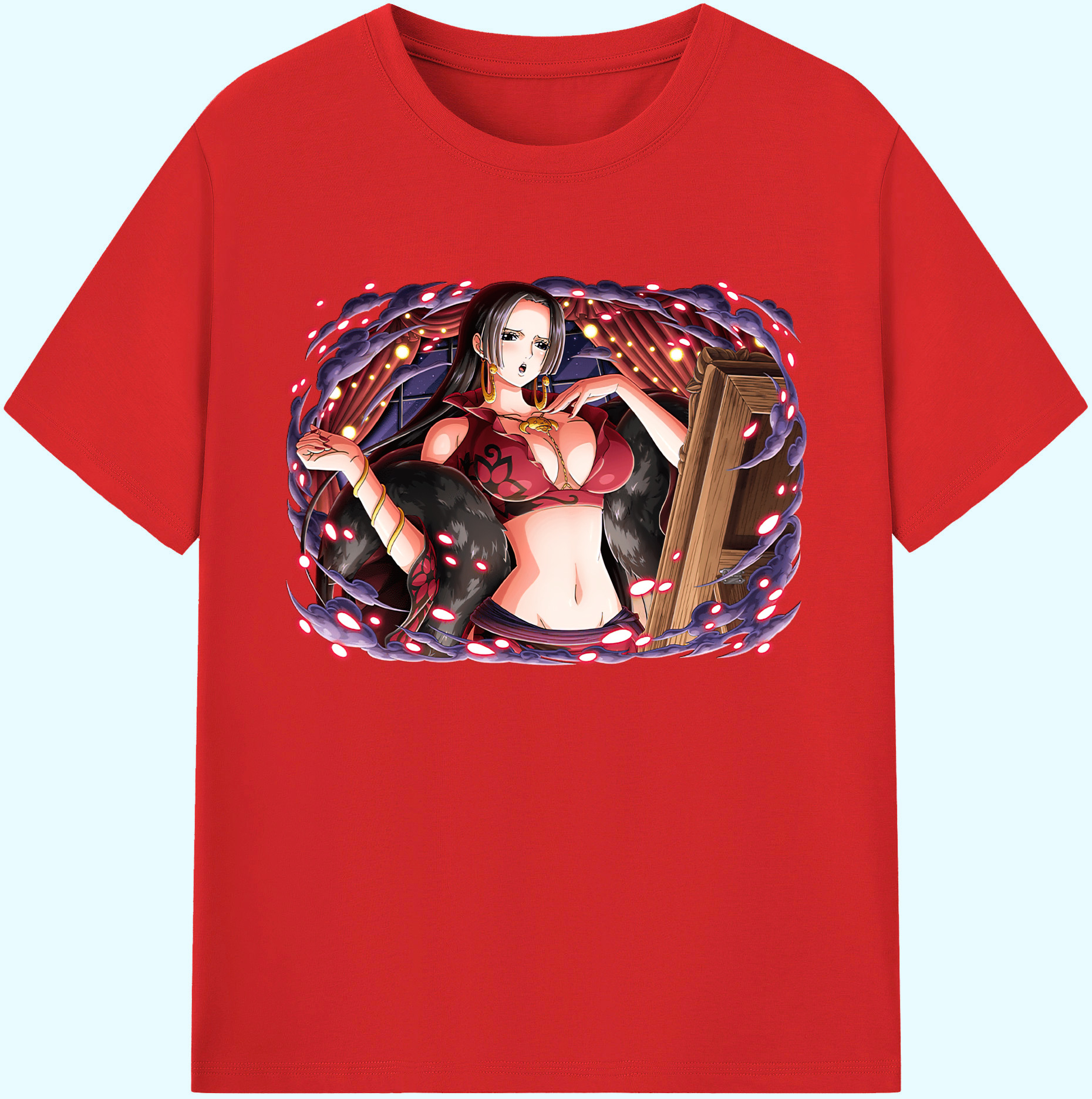 ワンピース ボア・ハンコック ONE PIECE Boa·Hancock 綿100％ メンズ半袖Tシャツ｜肌触りやわらか＆通気性
